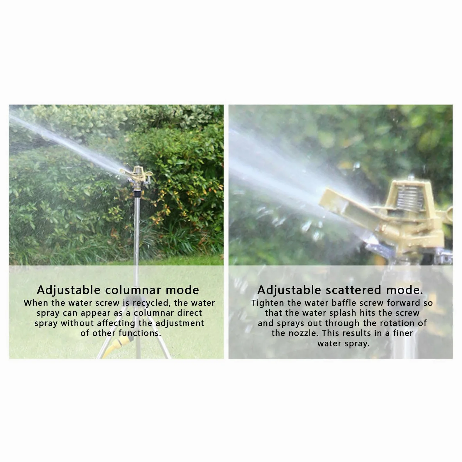 Trípode de riego de jardín, soporte ajustable para aspersor de agua, base estable, diseño de riego de 360 grados, herramienta de riego eficiente para césped y jardines