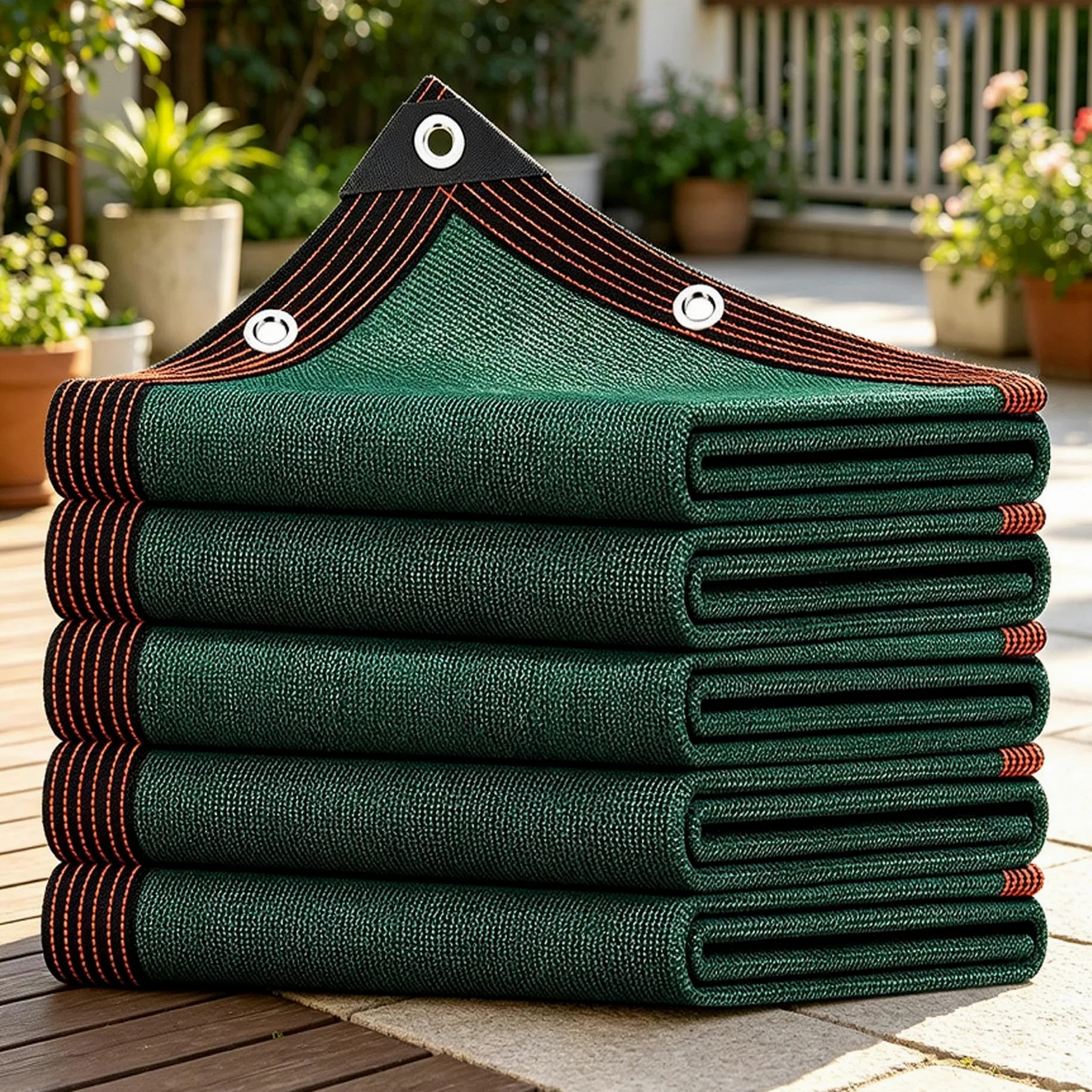 Malla de sombreo 70%,Verde Tela de Sombra HDPE para Exterior Reutilizable | personalizable invernadero, pérgola, jardín, gallinero protección UV, transpirable