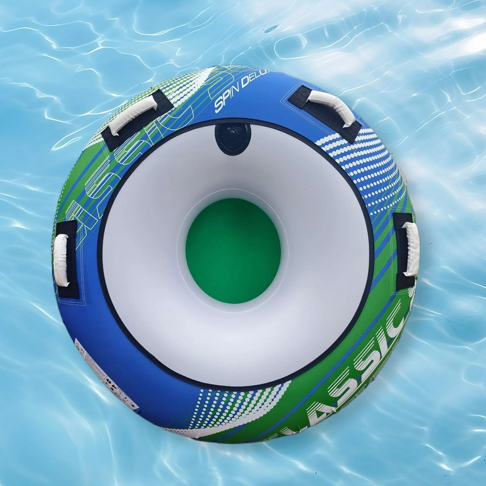 Schlauchboote - Aufblasbare Schwimmausrüstung, dreieckiger schleppbarer Luftschlauch, großes Floß