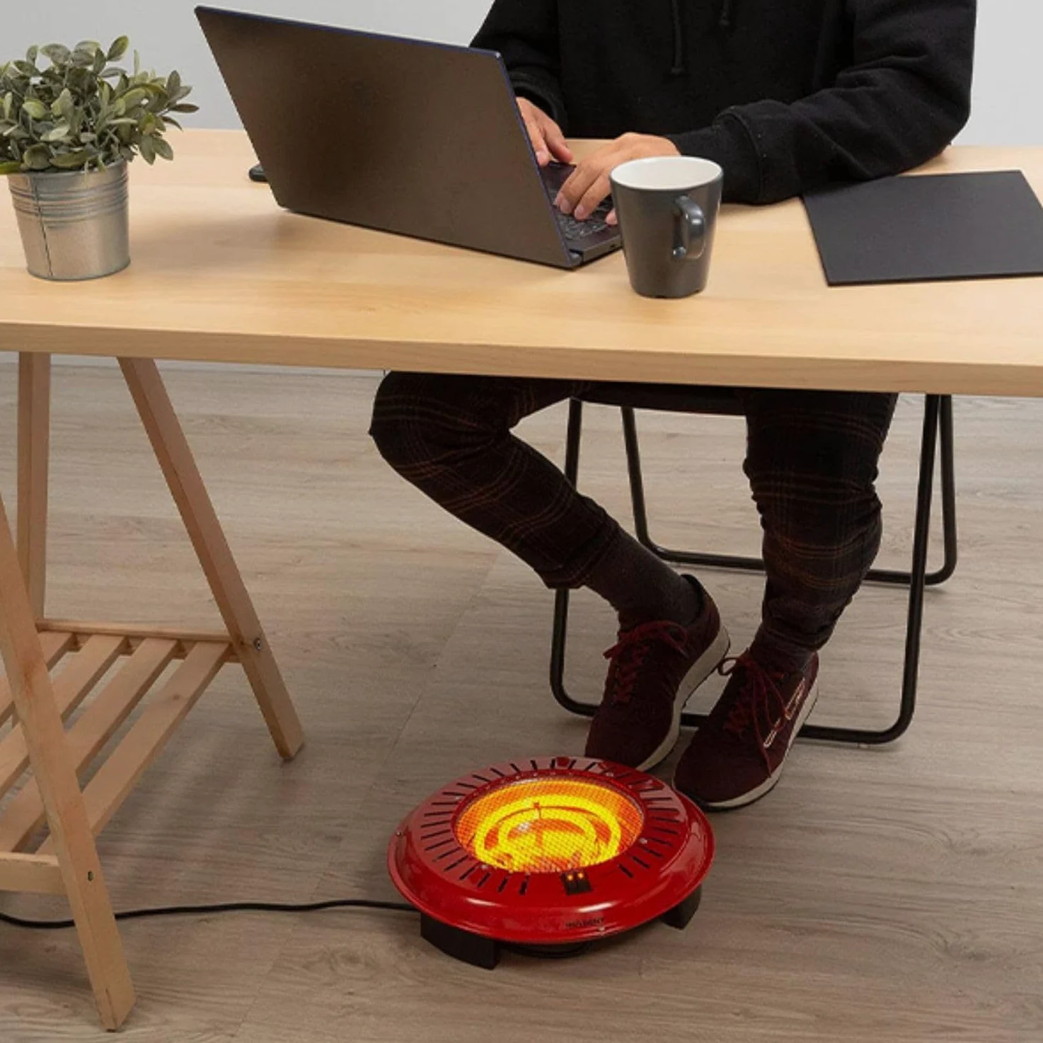 Home Brasero Eléctrico, Rojo, 800W, One Size UBOON