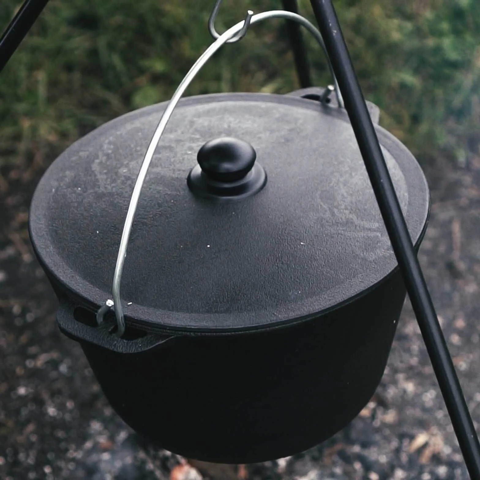 4BIG.fun Kazan de hierro fundido 6 L | Cacerola Kasan de camping Tapa de hierro fundido | Asia Wok Olla para cocinas de inducción, cocina, grill, camping, jardín, barbacoa