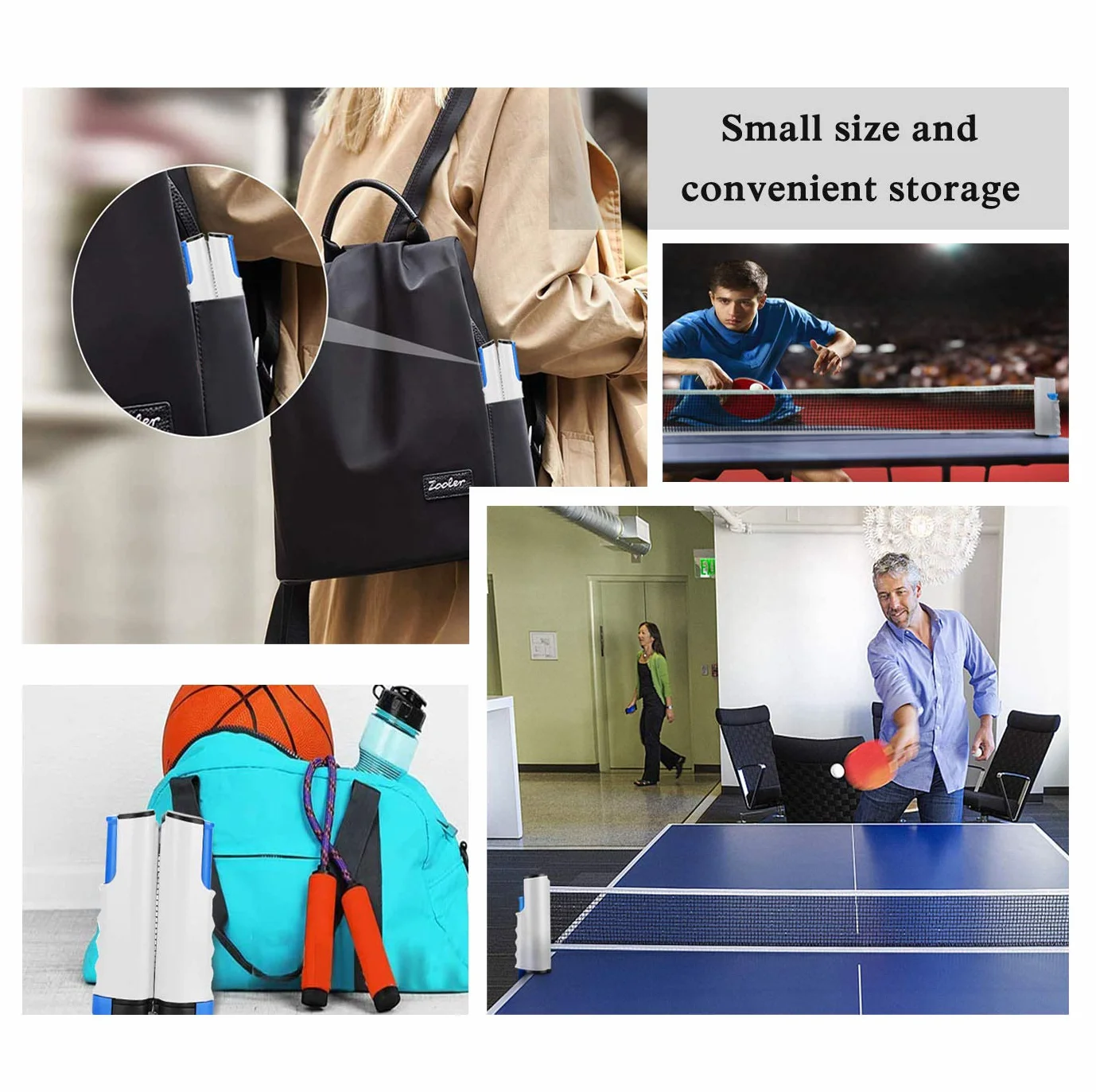 YOUYIKE Juego de Tenis de Mesa Portátil para Entrenadores, Niños, Adultos y Profesionales