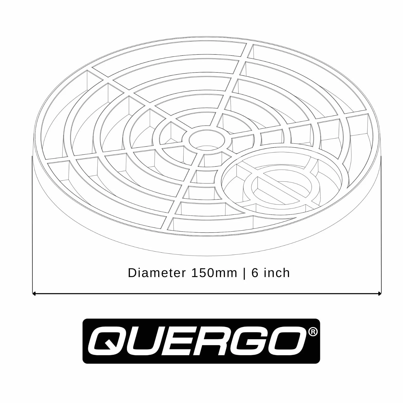 Cubiertas de drenaje redondas para exteriores de 150 mm