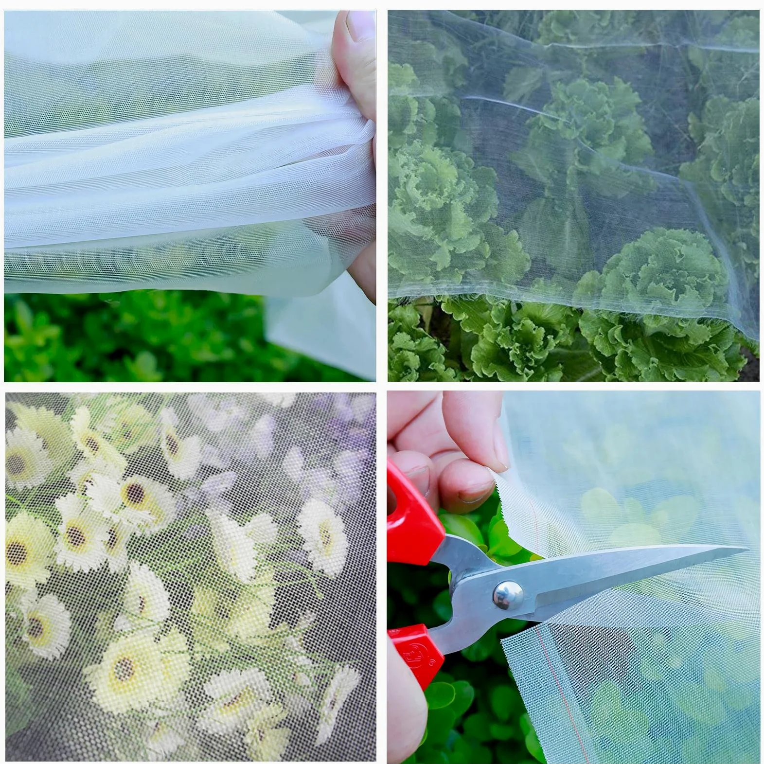Red Anti Insectos,100-Mallas Túnel de Cultivo de Malla Fina para Protección de Plantas,Red Antipájaros para Flores, Frutas, Verduras,6x10m Red de Protección contra Insectos