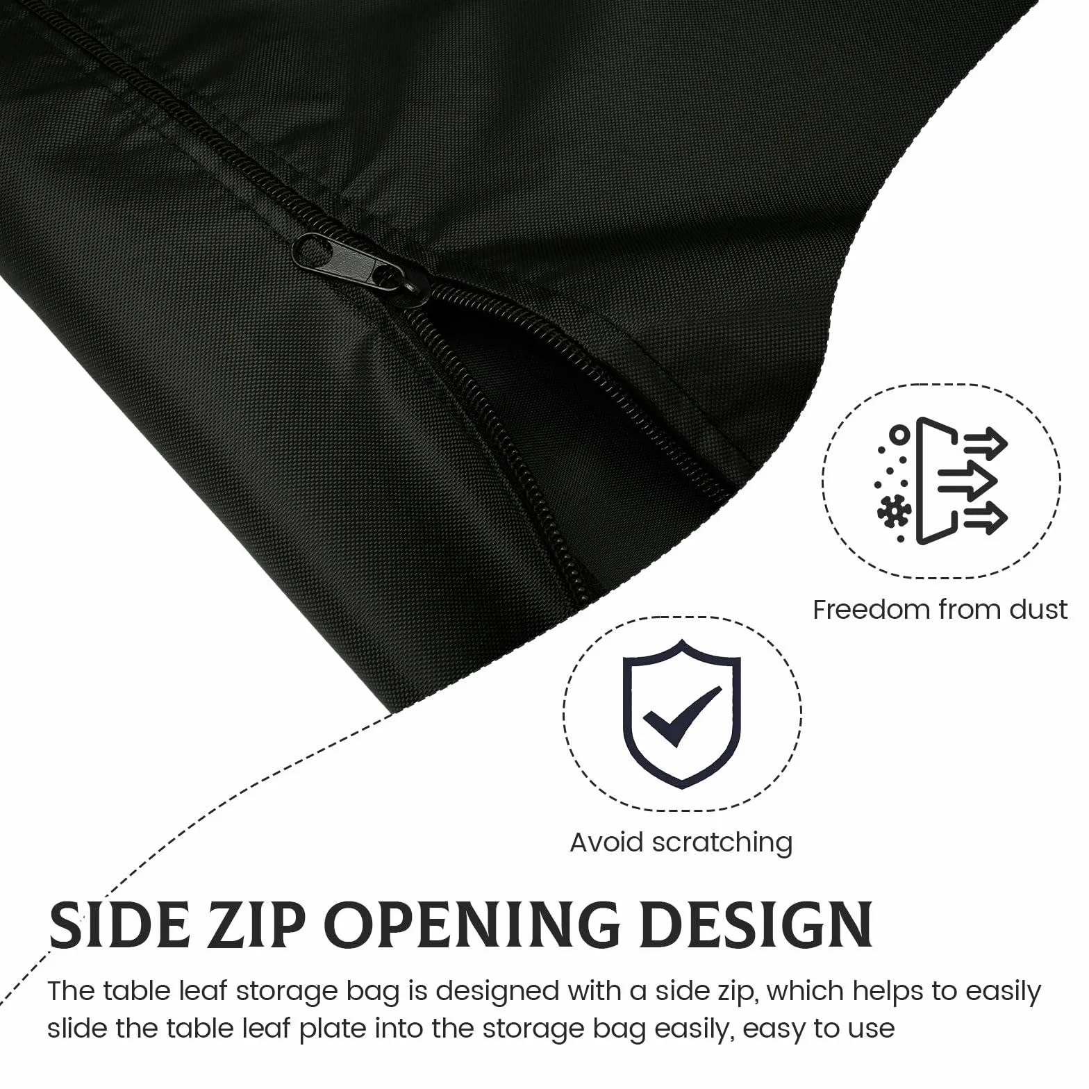 Impermeable Bolsa de Almacenamiento de Hojas de Mesa con Cremallera y 2 Correas de Hombro