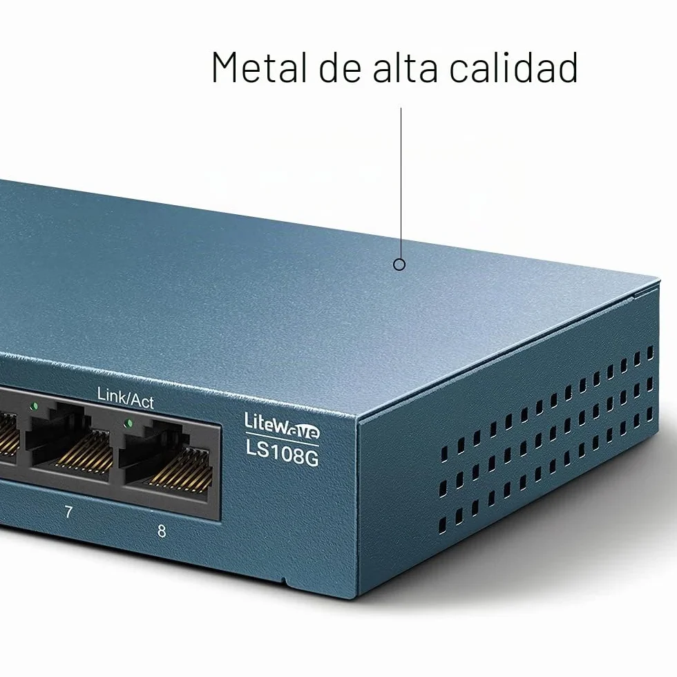 TP-Link LS108G Switch 8 Puertos Gigabit Ethernet con Carcasa Metálica