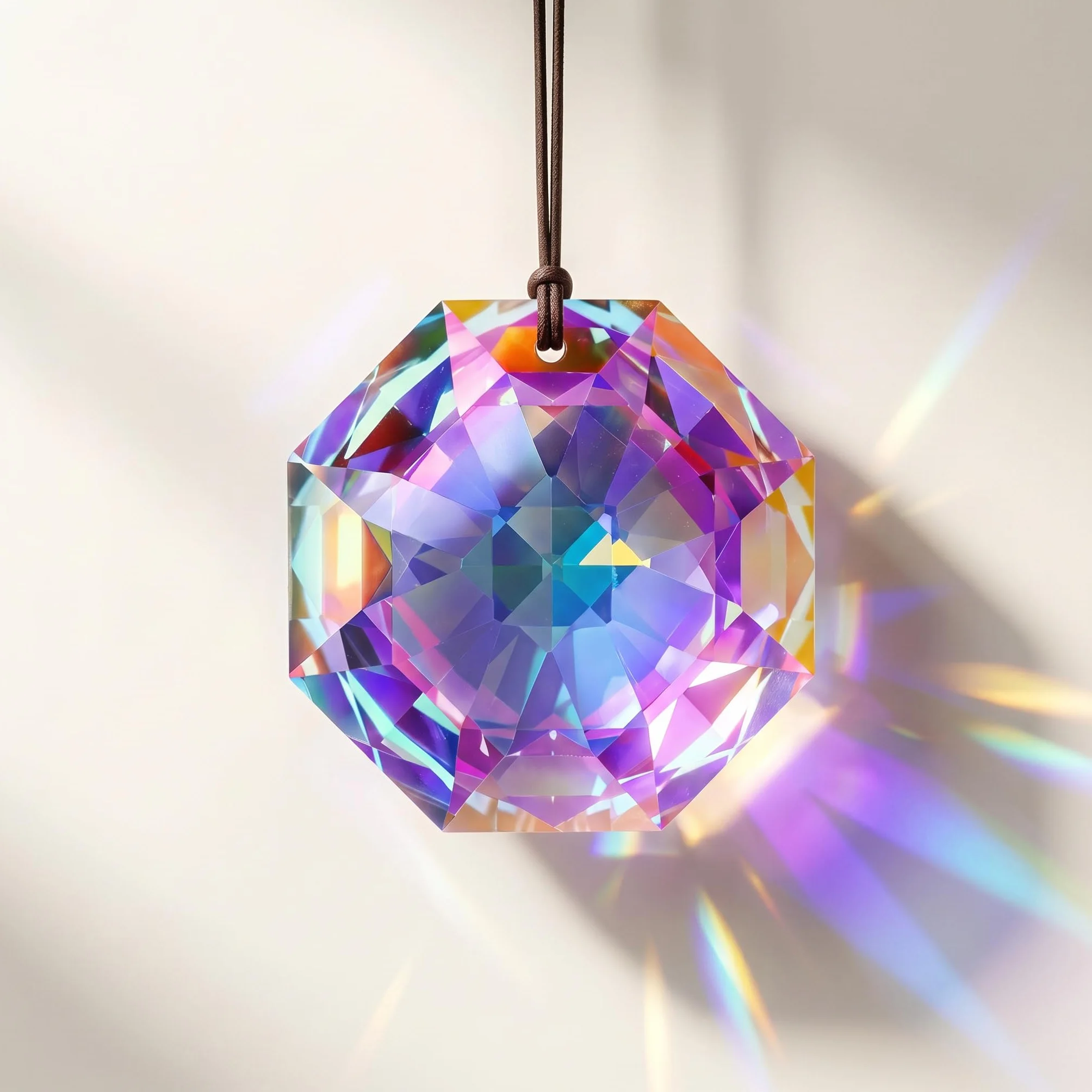 76mm Prismas para Ventana, Suncatcher Cristal, Cristal Colgante, Atrapasueños de Cristal Facetado, Atrapasueños Cristals Grande, Atrapasoles Colgantes de Cristals, para Jardines, Ventanas