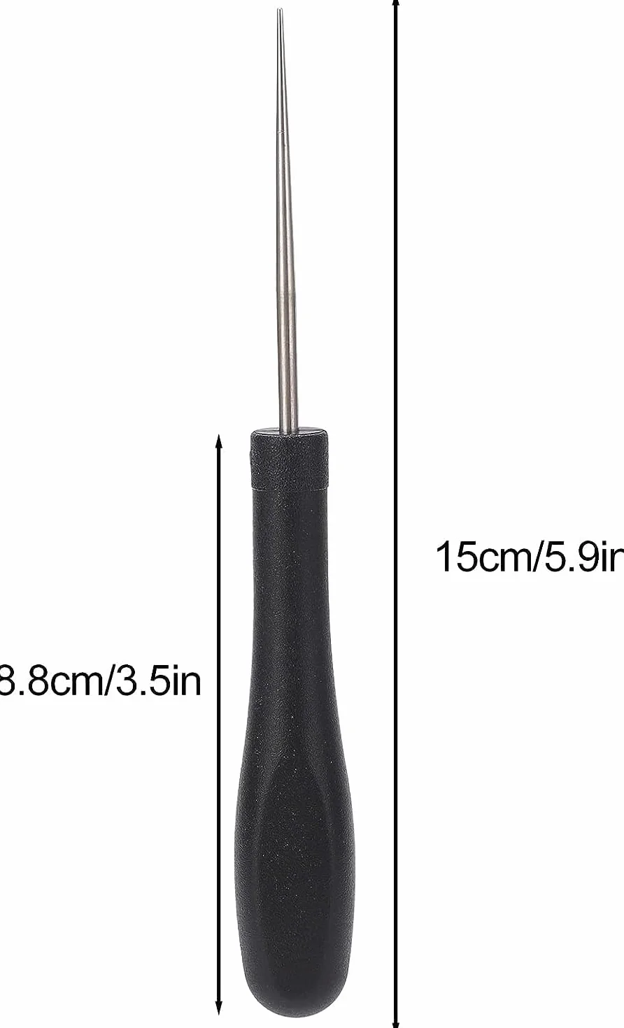 Herramienta para Encordar Raquetas de Tenis, Punzón Recto de Encordado con Mango Antideslizante (Negro)