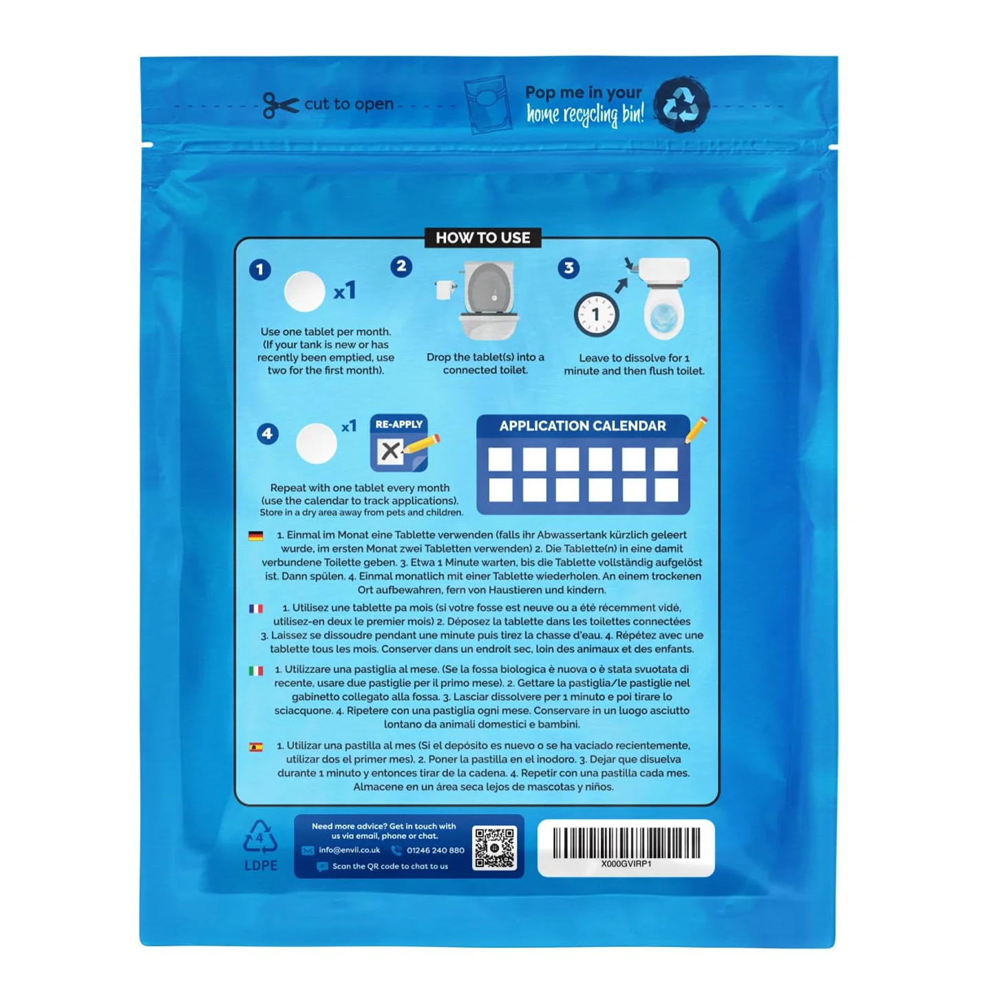 envii Septic Klear Pastillas Fosa Septica 24 Meses Tratamiento Bacterias