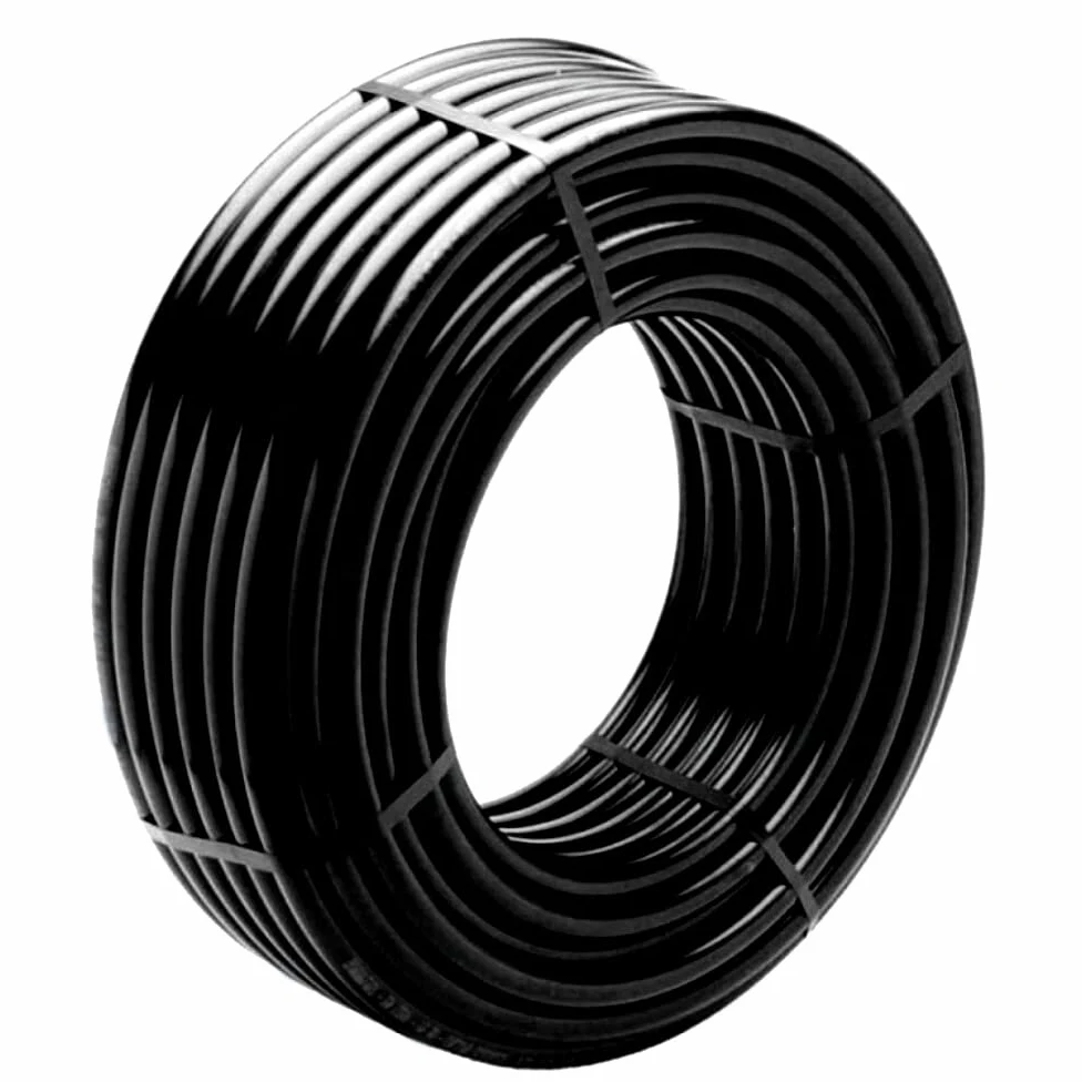 MUGAR- Manguera de riego por goteo. Tubo de goteo de polietileno de 500 metros y 12 milímetros sin goteros color negro, para agricultura y jardines particulares.
