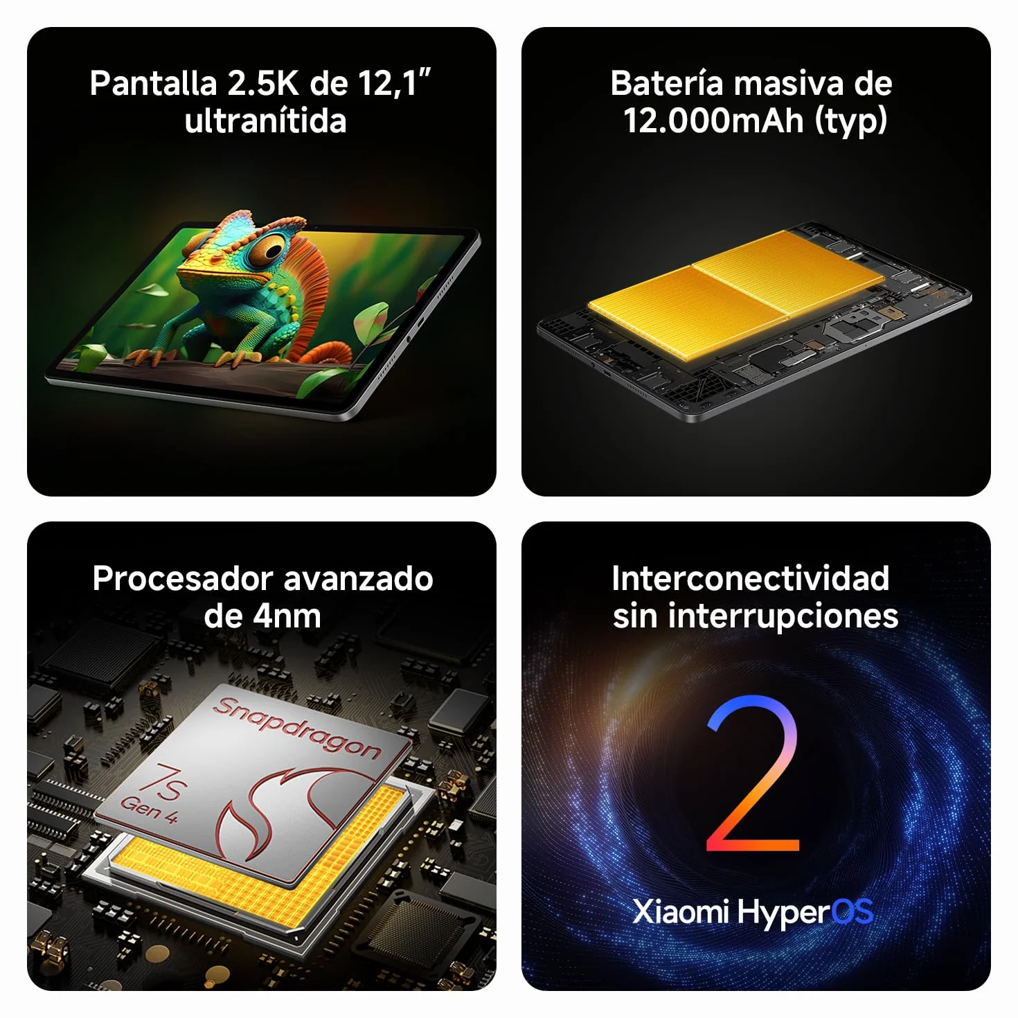 Xiaomi Redmi Pad 2 Pro Tablet 12.1" 2.5K 6GB RAM 128GB ROM WiFi 6 Gris