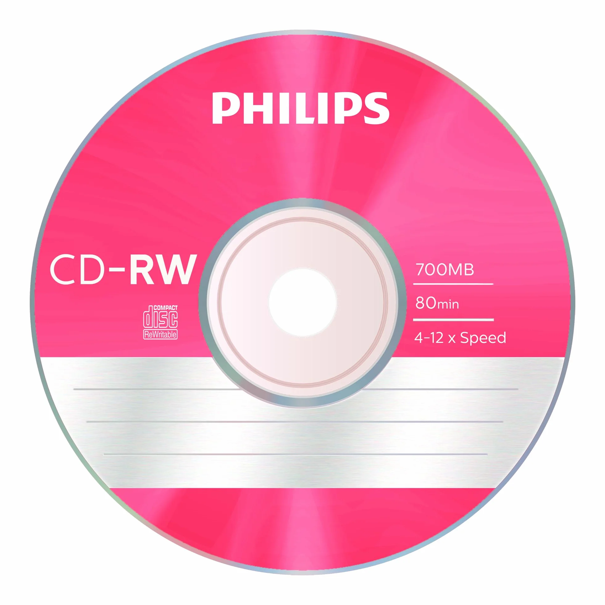 Philips Cd-Rw 80Min 700Mb 4-12X Slimcase 5 Disc