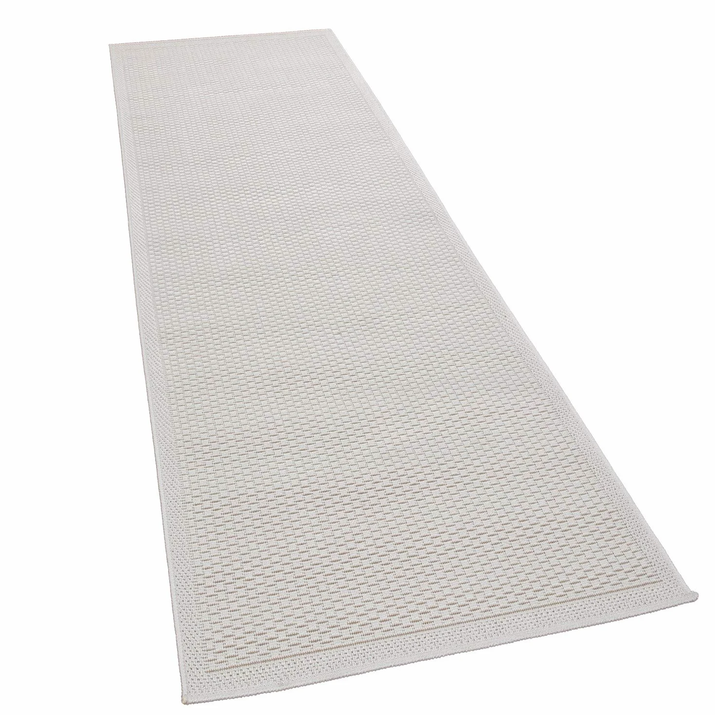 Paco Home Alfombra Exterior Terraza Balcón Cocina Lisa Moderna Crema Beige, tamaño:60x100 cm