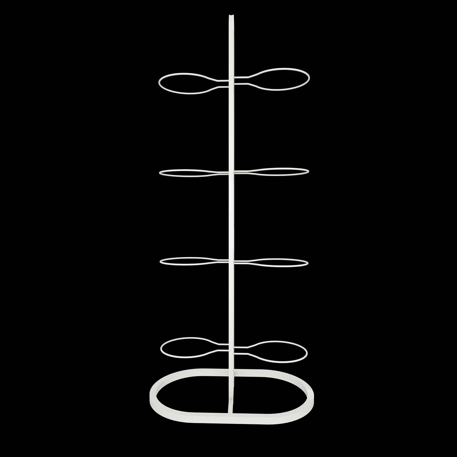 Soporte Vertical 8 Niveles para Almacenamiento Balones Fútbol Organizador Deportivo Portátil Blanco