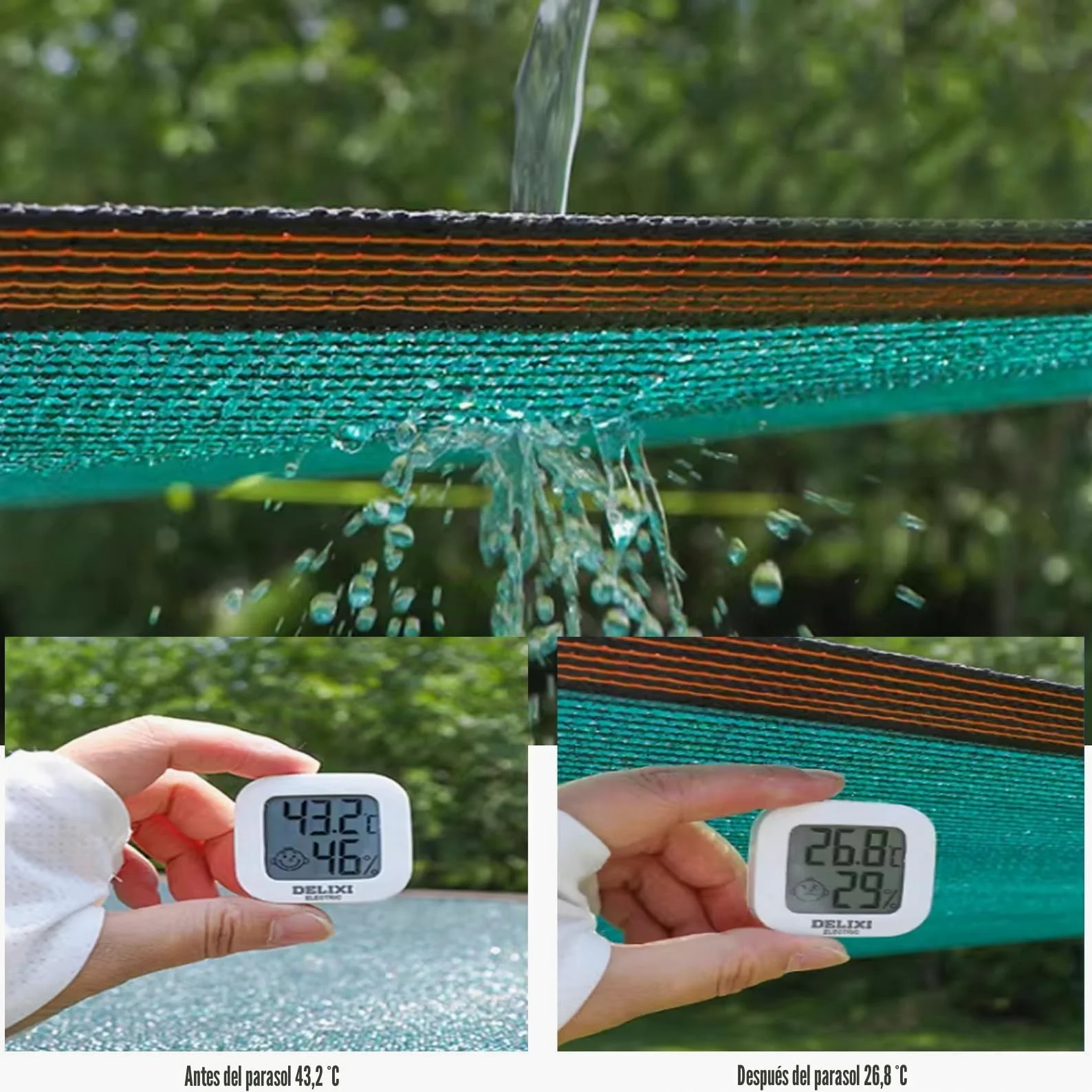 Red de Sombra Exterior HDPE Protección UV 5x6m Verde Toldo Vela de Protección Solar Malla Sombra - Malla bloqueadora de luz y Aislante del Calor para Invernadero/Jardín/Patio Césped