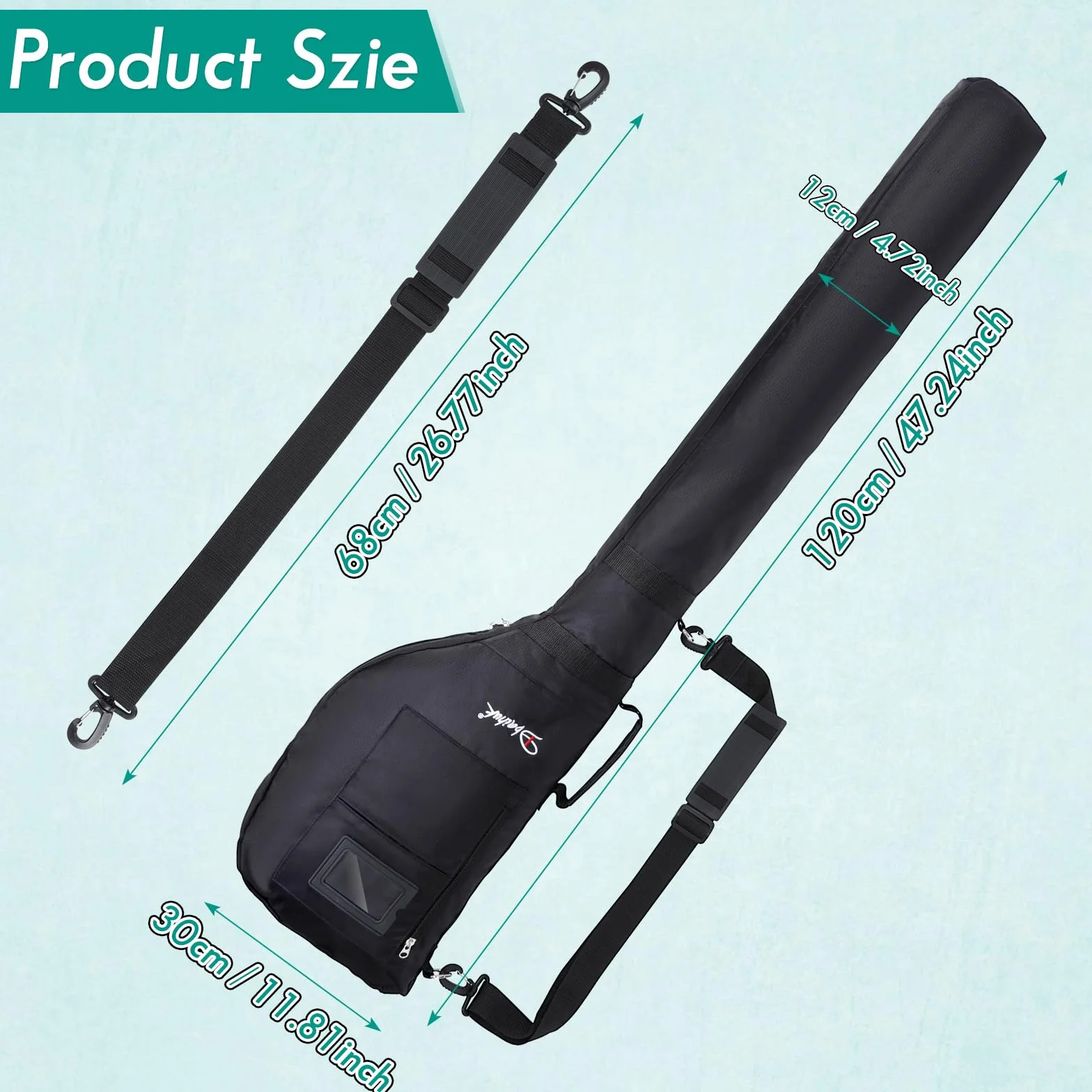 Bolsa de Transporte de Golf Plegable con Correa Ajustable Ligera para Viajes