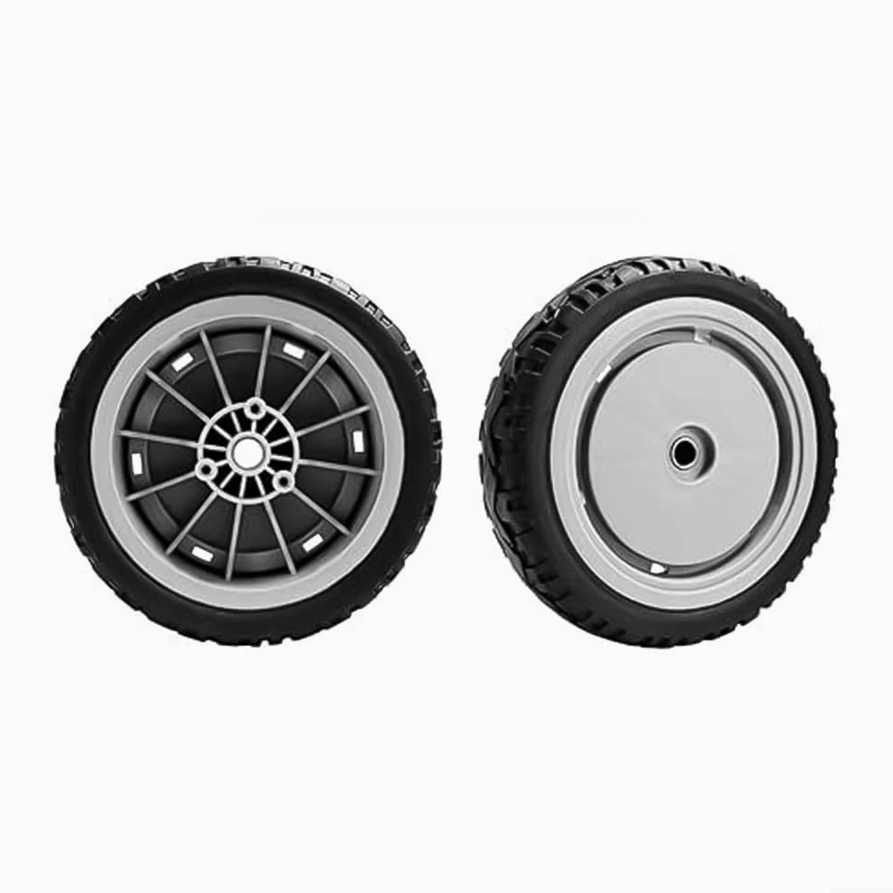 Kit de repuesto para rueda de cortacésped Toro: conjunto de rueda delantera y trasera compatible con modelos Toro 20053-20384, reemplaza las piezas 107-3708 y 107-3709, para cortacésped de jardín para