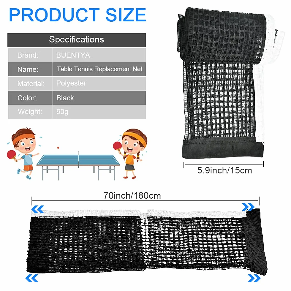 Red de Reemplazo de Tenis de Mesa Portátil Durable 2 Piezas