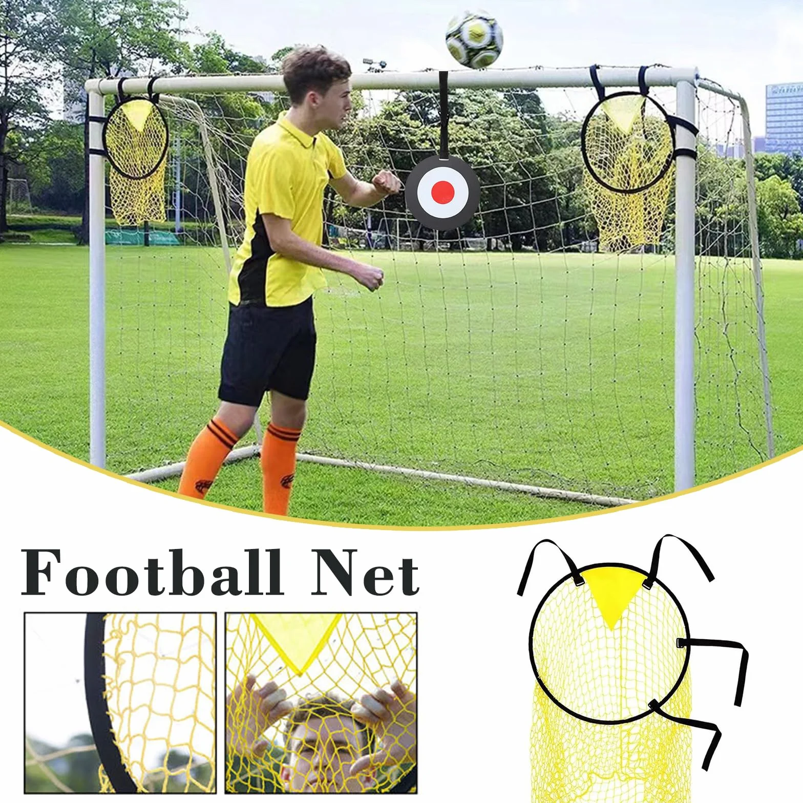 Entrenamiento de fútbol portería y diana móvil 3 accesorios