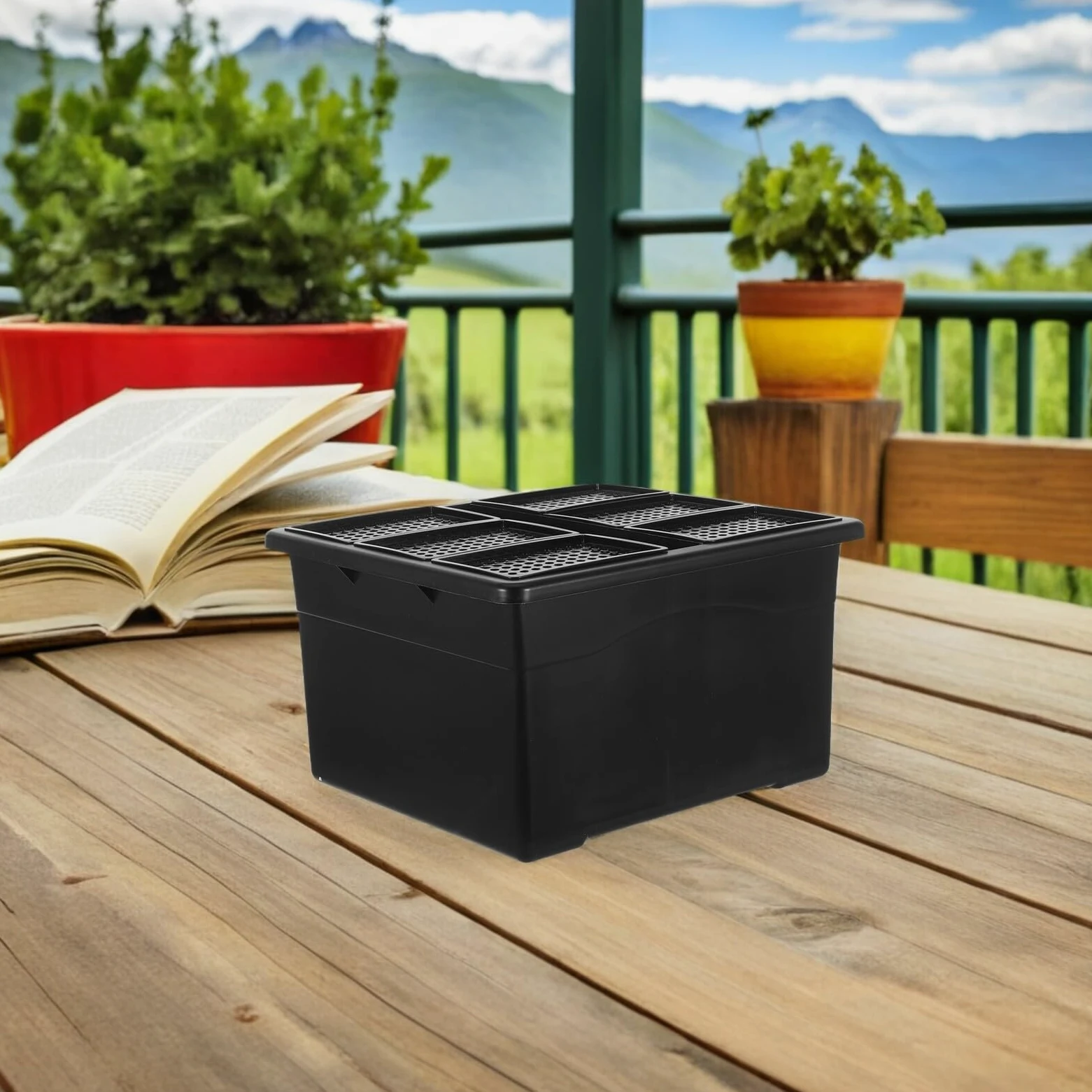 UPKOCH Set de 6 Jardineras Hidropónicas de Plástico Resistente 96 Orificios para Cultivo Hidropónico Interior Contenedor para Plantas Acuáticas Bandeja para Germinación en Laboratorio