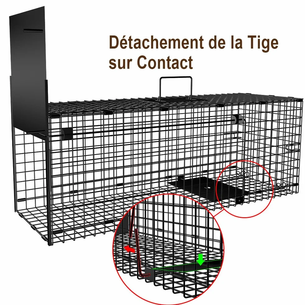 Trampa Viva 78x26x29cm Trampa para Animales como una Gran Trampa de Marta Trampa para Gatos Trampa para Zorros Trampa para Ratas con trampilla