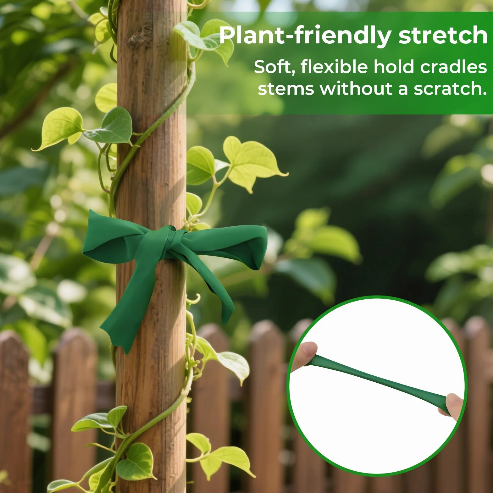 Cordel De Jardín Verde Oscuro 30m, Brida para Plantas Ajustable, Cuerda Resistente Y Hilo De Jardín Multiusos para Atar Plantas, Soporte De Trepadoras Y Manualidades