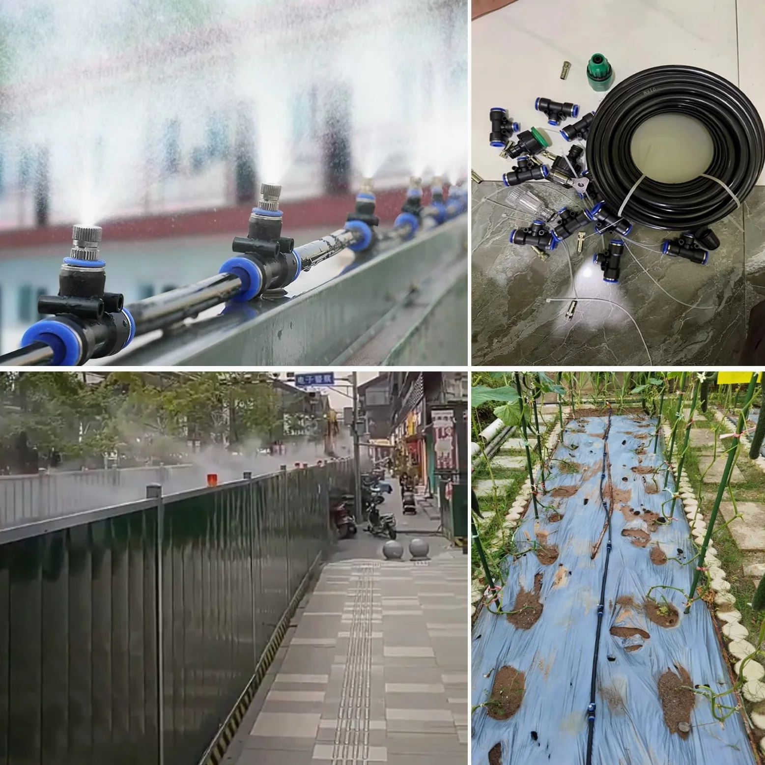 Kit Riego Sistemas de Riego Portátiles para Plantas y Jardín, Kit de Nebulización con Boquilla y Manguera, Juego de Aspersores Automáticos Universales para Jardín