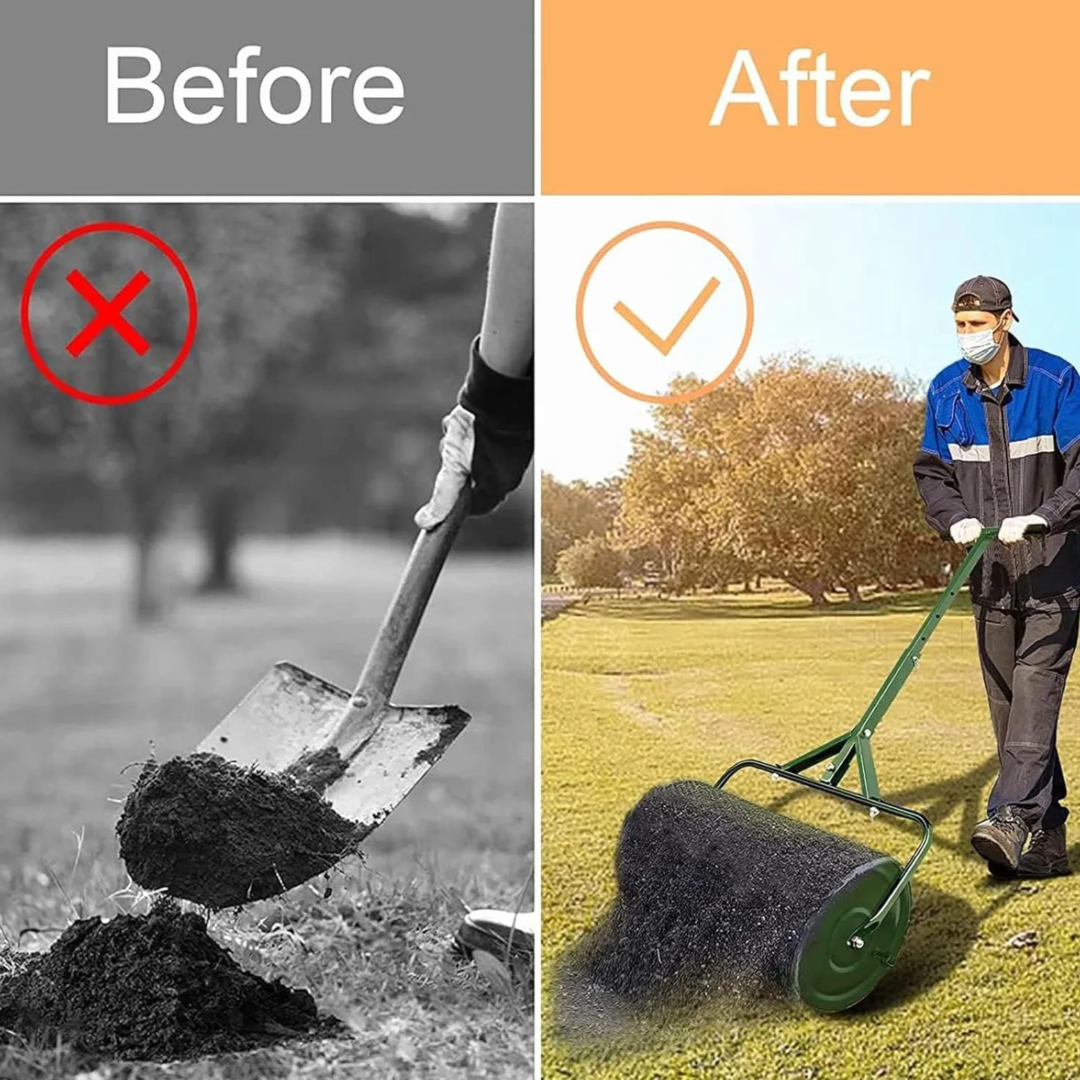 esparcidor de abono,esparcidor de Musgo de turba,esparcidor de Musgo de turba,esparcidor de Musgo de turba,esparcidor de abono de jardín,Green-32 * 60cm