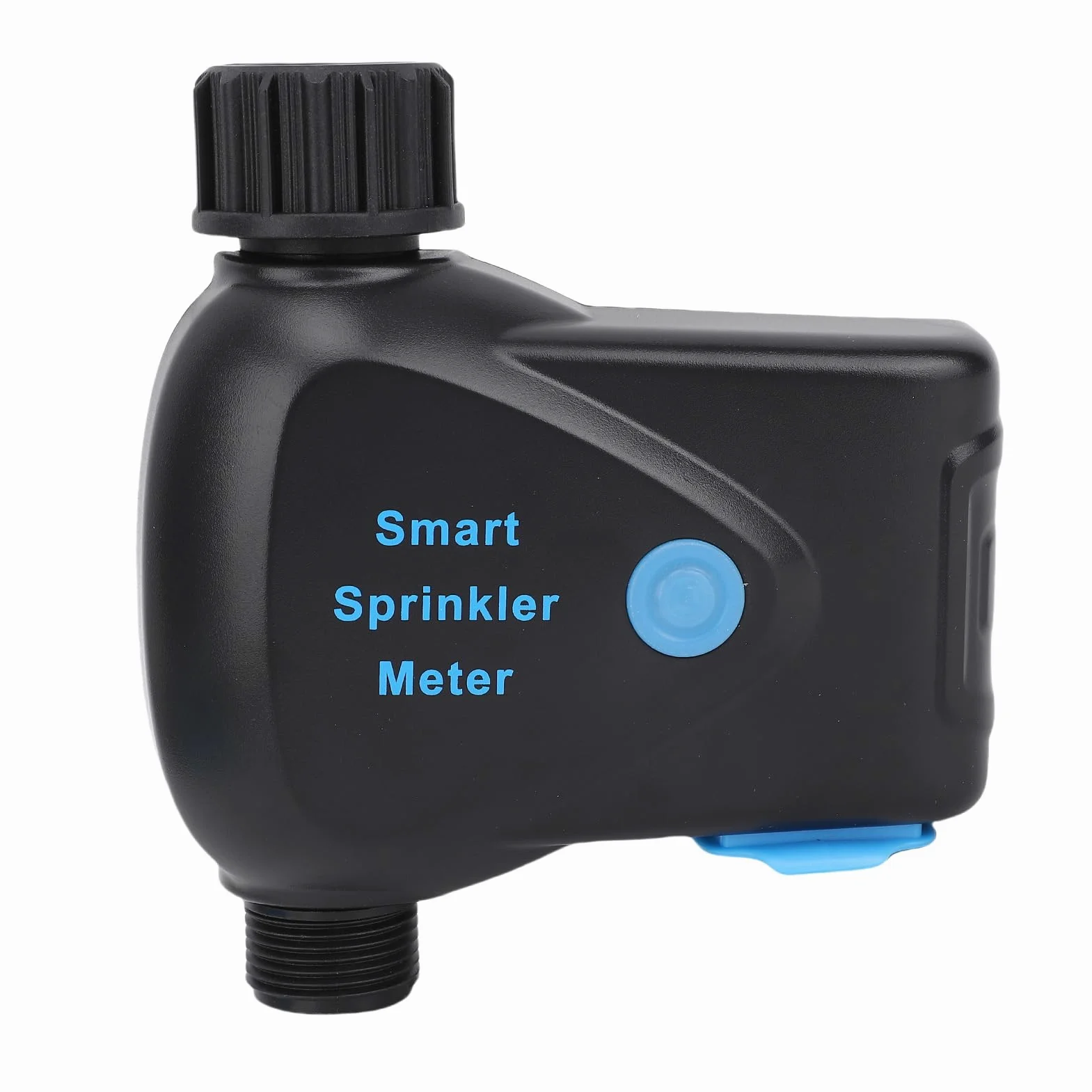 Yosoo Health Gear Temporizador de Aspersor Inteligente ABS WiFi Temporizador de Agua 2,4 GHz con Medidor de Flujo Retardo de Lluvia Controlador de Riego Alimentado por Batería para Riego de Manguera