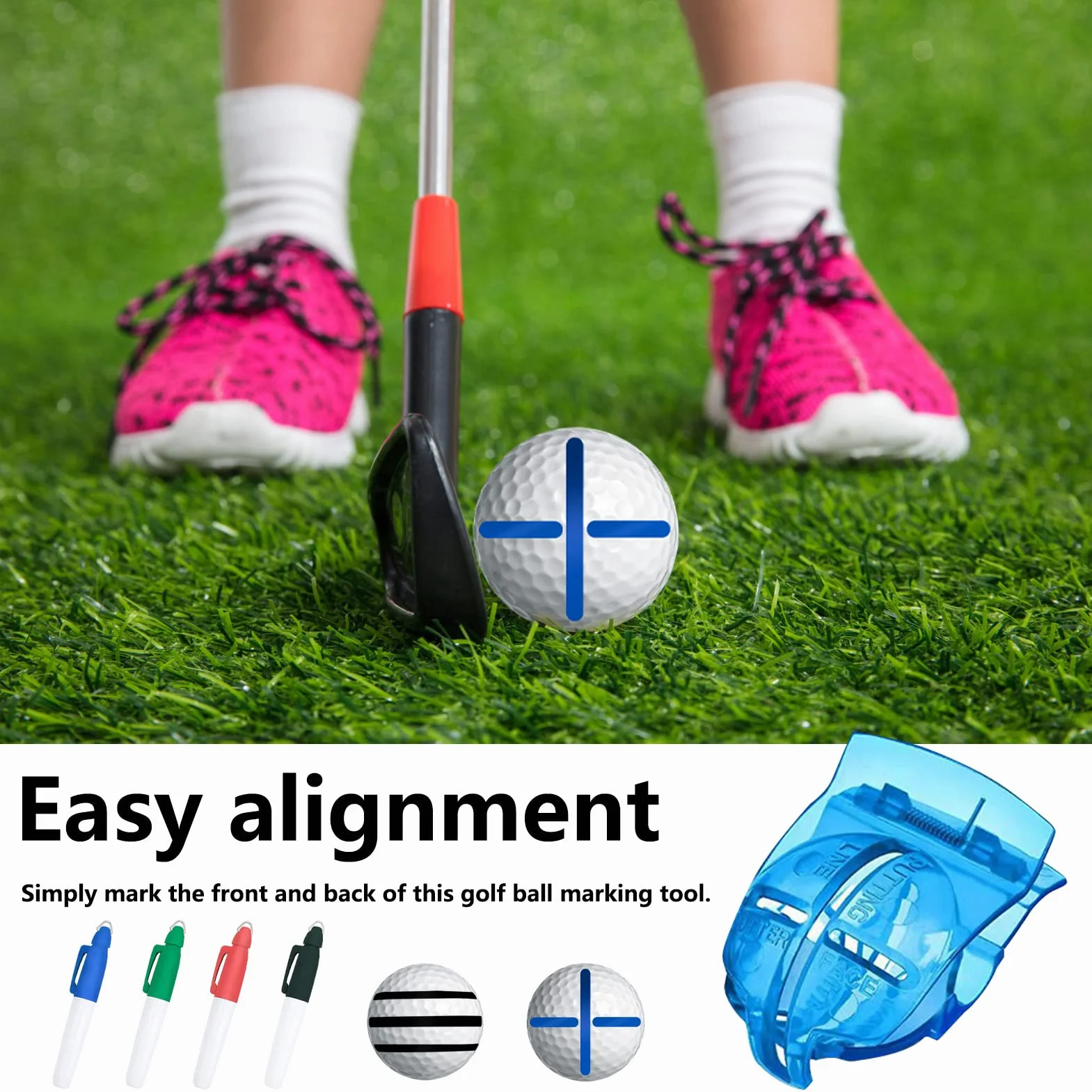 Kit de herramientas de marcador de pelota de golf de 8 piezas