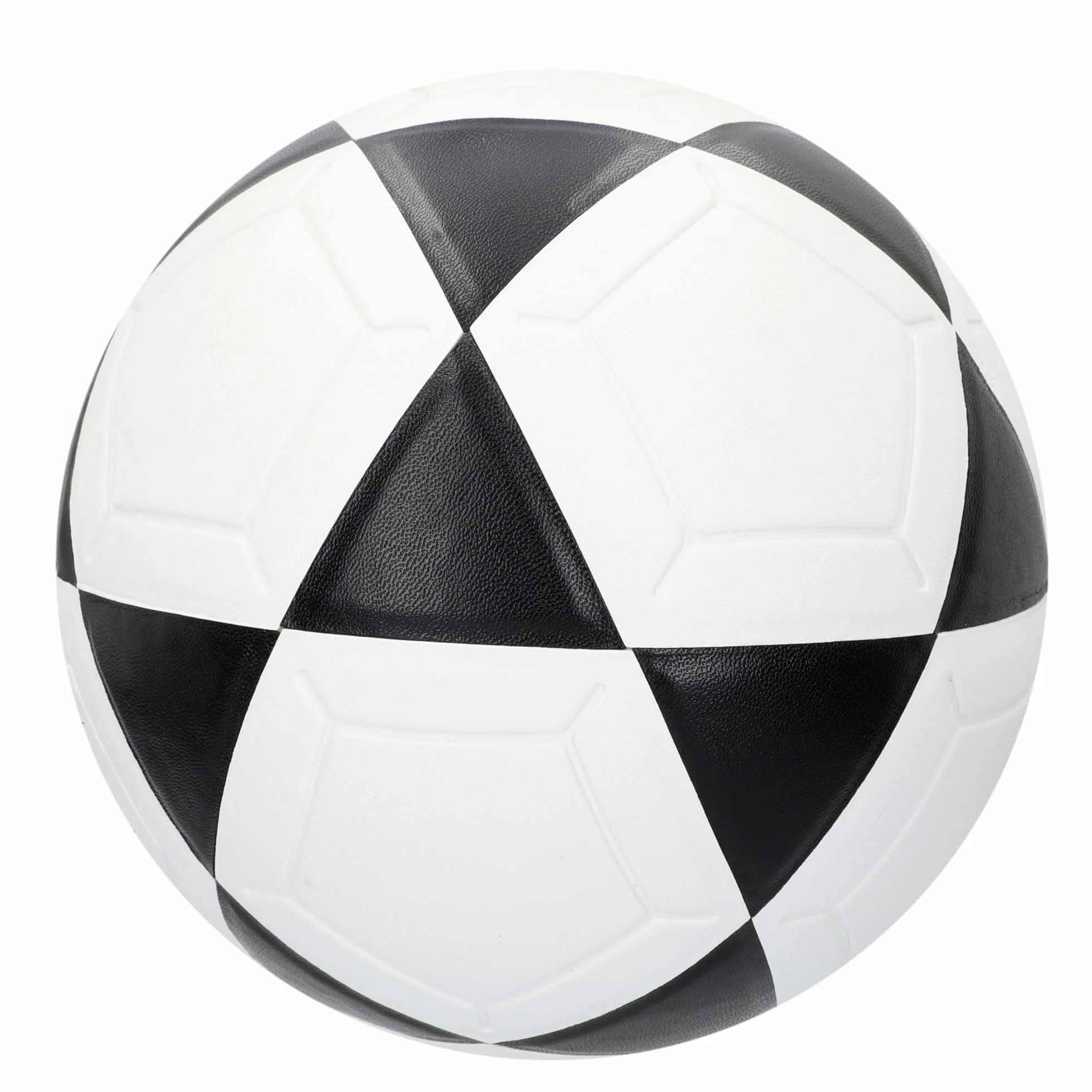 AKTIVE Balón de fútbol PVC 360-380g D20 cm Talla 4 Blanco y Negro Resistente Duradero Entrenamiento Aire Libre