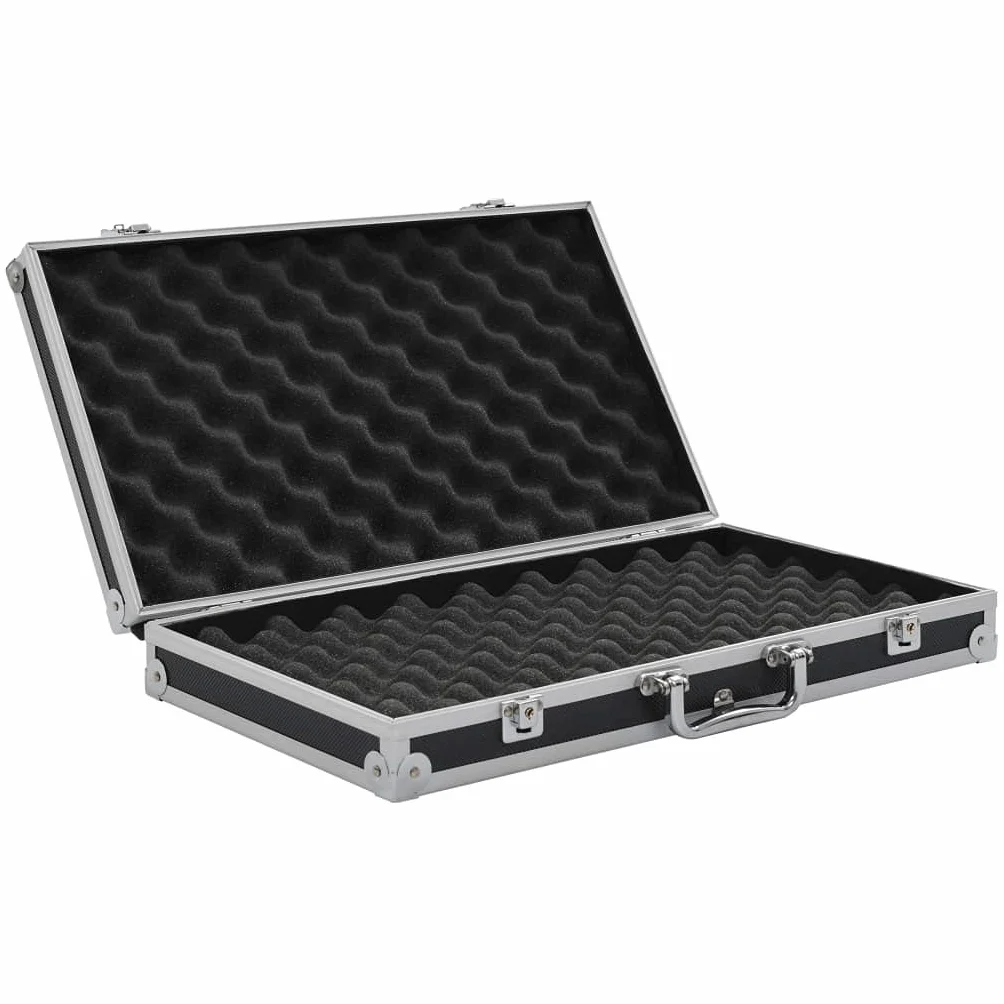 vidaXL Maletín para Armas de Aluminio y ABS con Cerradura Llaves Negro