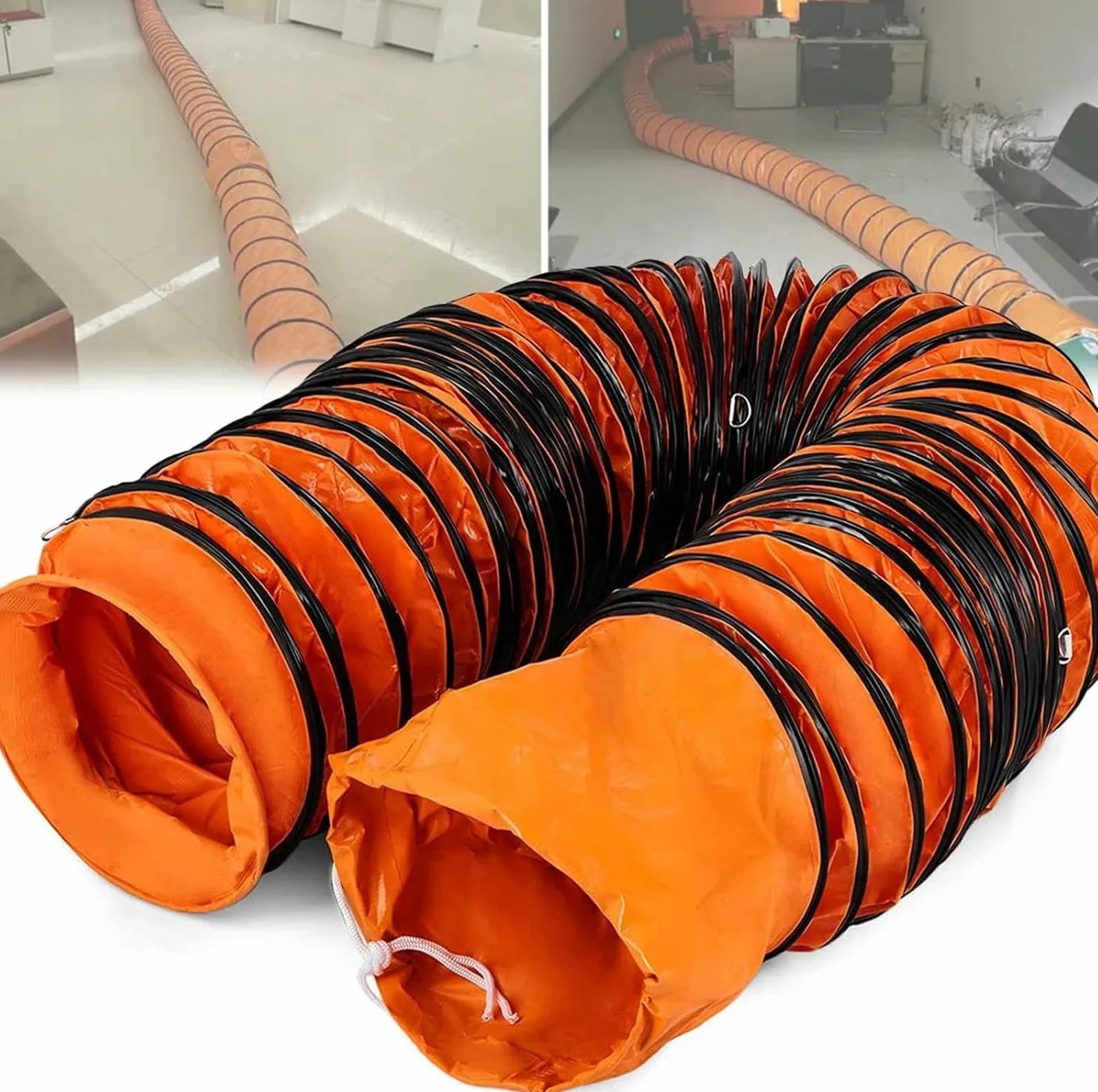 Manguera de Aire Flexible ignífuga, Manguera de ventilación para sopladores y extractores, Manguera portátil para extractores, Tubo de ventilación Duradero.