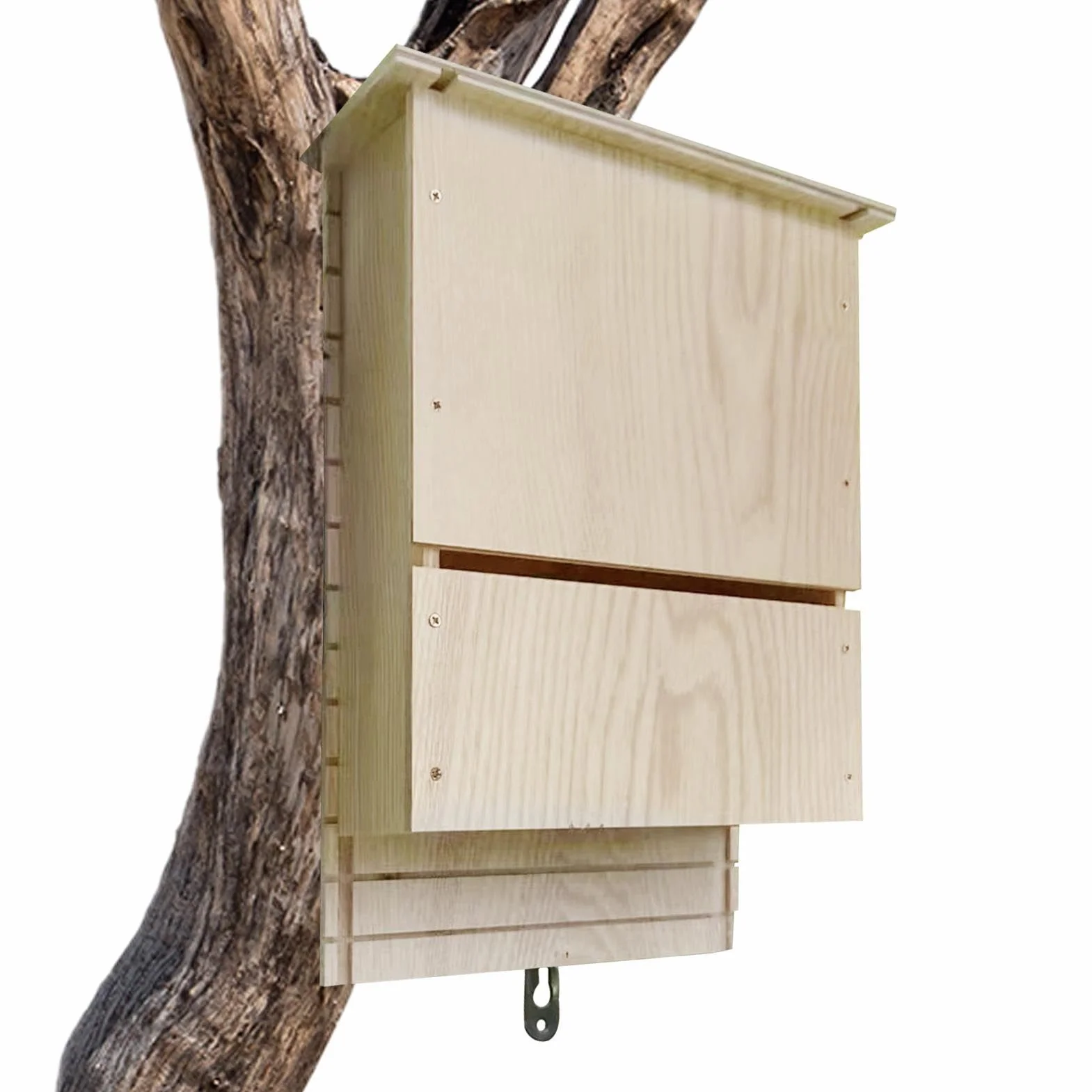 murciélagos al Aire Libre - Refugio Madera para Colonia murciélagos, murciélago Madera Reutilizable para hibernación, casa Caja murciélago decoración Madera