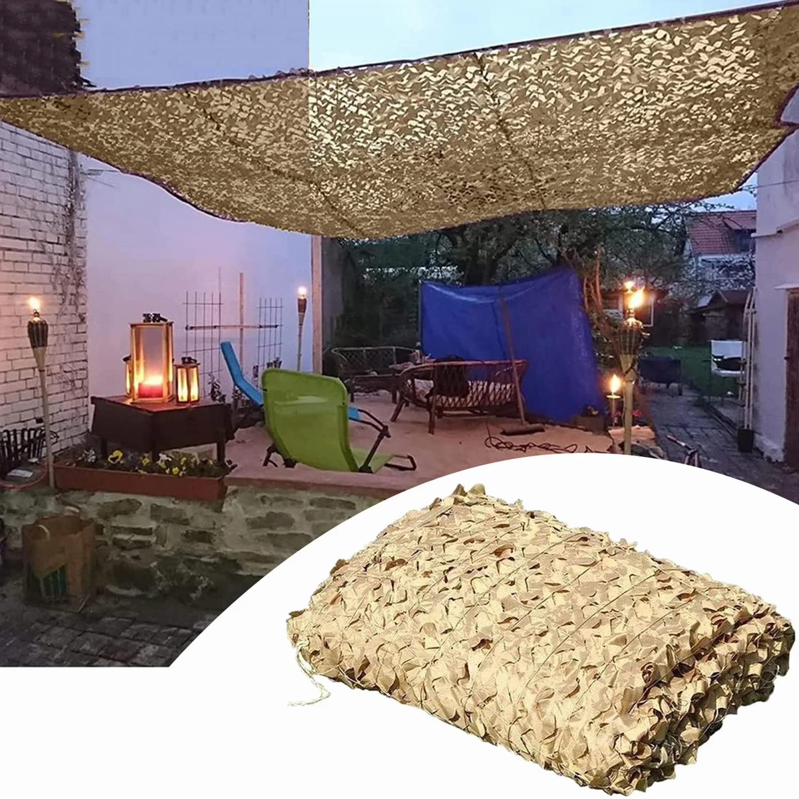 Earnmore Red de Camuflaje Militar 6x4m Toldos Terraza Sombra Exterior