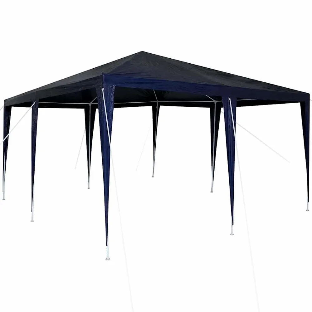 vidaXL Carpa de Fiesta Azul 400 x 400 x 266 cm Polietileno y Acero | Acomoda cómodamente hasta 10 personas, Hecho de materiales impermeables que mantienen la lluvia fuera,