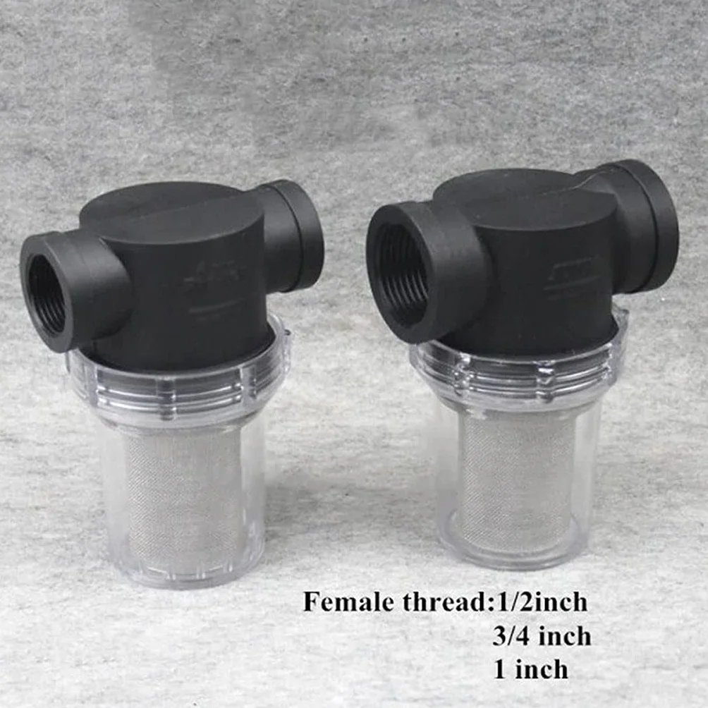 Filtro para bomba de agua, 1 filtro de malla en línea 1/2", 3/4" y 1", for tuberías riego alto caudal, conectores for jardinería(3/4")
