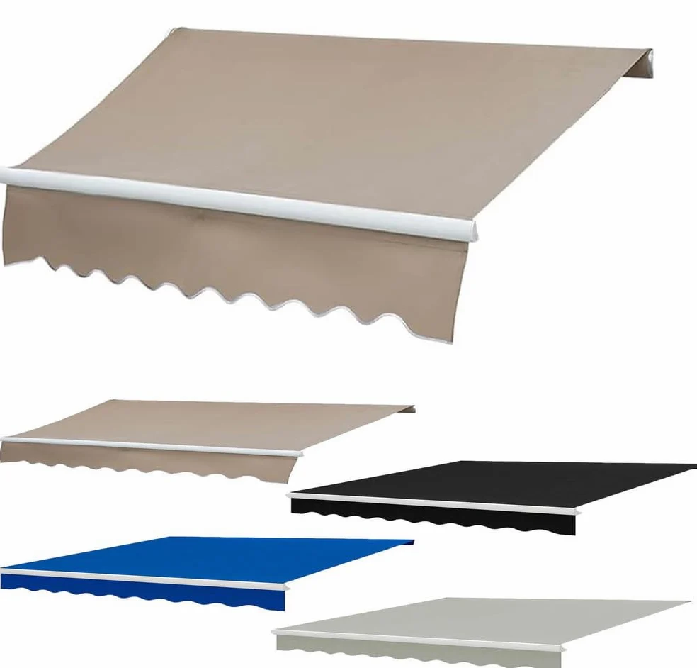 Lona para toldo Exterior, Tela de Repuesto para toldo, Tela Impermeable Ripstop, poliéster 320 g, Estructura no incluida,Camel,(10x8.2ft) 3x2.5m