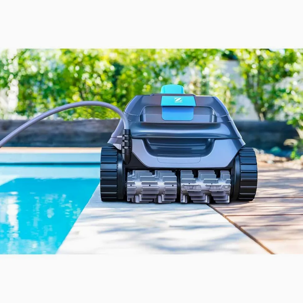 Limpiafondos CNX 10 de Zodiac para Piscinas de hasta 9 x 4 m. Limpia Suelo, Paredes y línea de Agua. Aspiración ciclónica, Agilidad integrada. Incluye Cable de 15 m y filtración Fina