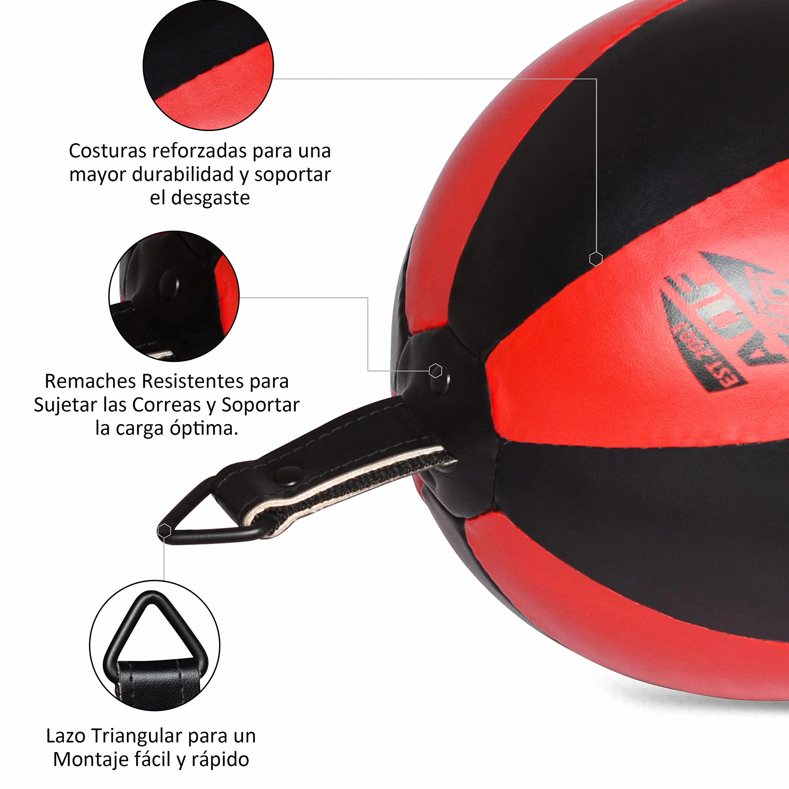 AQF Pera de Boxeo para Esquivar Punching Ball Doble Extremo MMA Saco Techo Entrenar