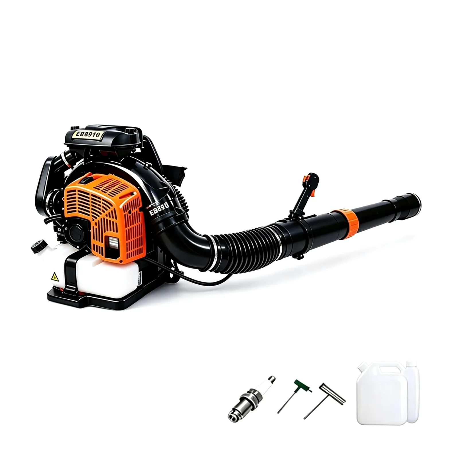 Soplador De Hojas De Gas 68cc, Filtración De Doble Capa 8500r/min | Soplador de hojas de gasolina con mochila de 2,2 L, mango de 180 grados, arnés ergonómico y ventilado(black)