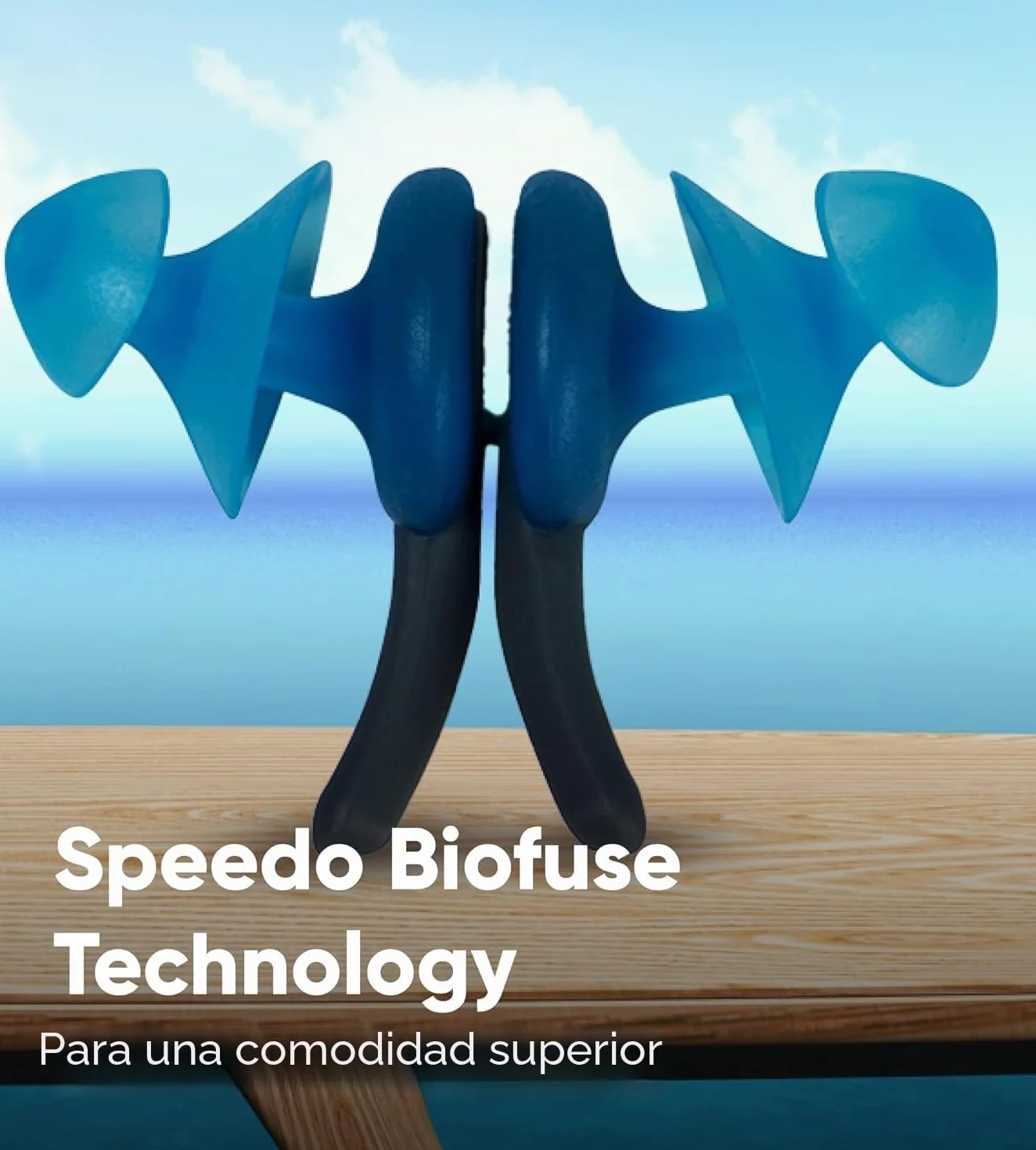 Speedo Biofuse Tapones Protección Oídos Sin Goteos Charcoal/Pool One Size