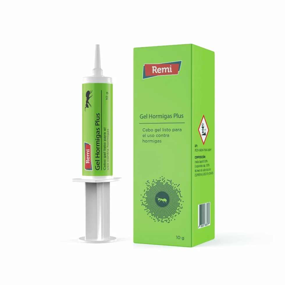 Remi Hogar Gel Hormigas Plus | Gel Insecticida Antihormigas en Jeringa | Cebo Insecticida Listo para Usar | Elimina Hormigas y el Hormiguero | Uso Interior | Alta Eficacia | Uso Doméstico