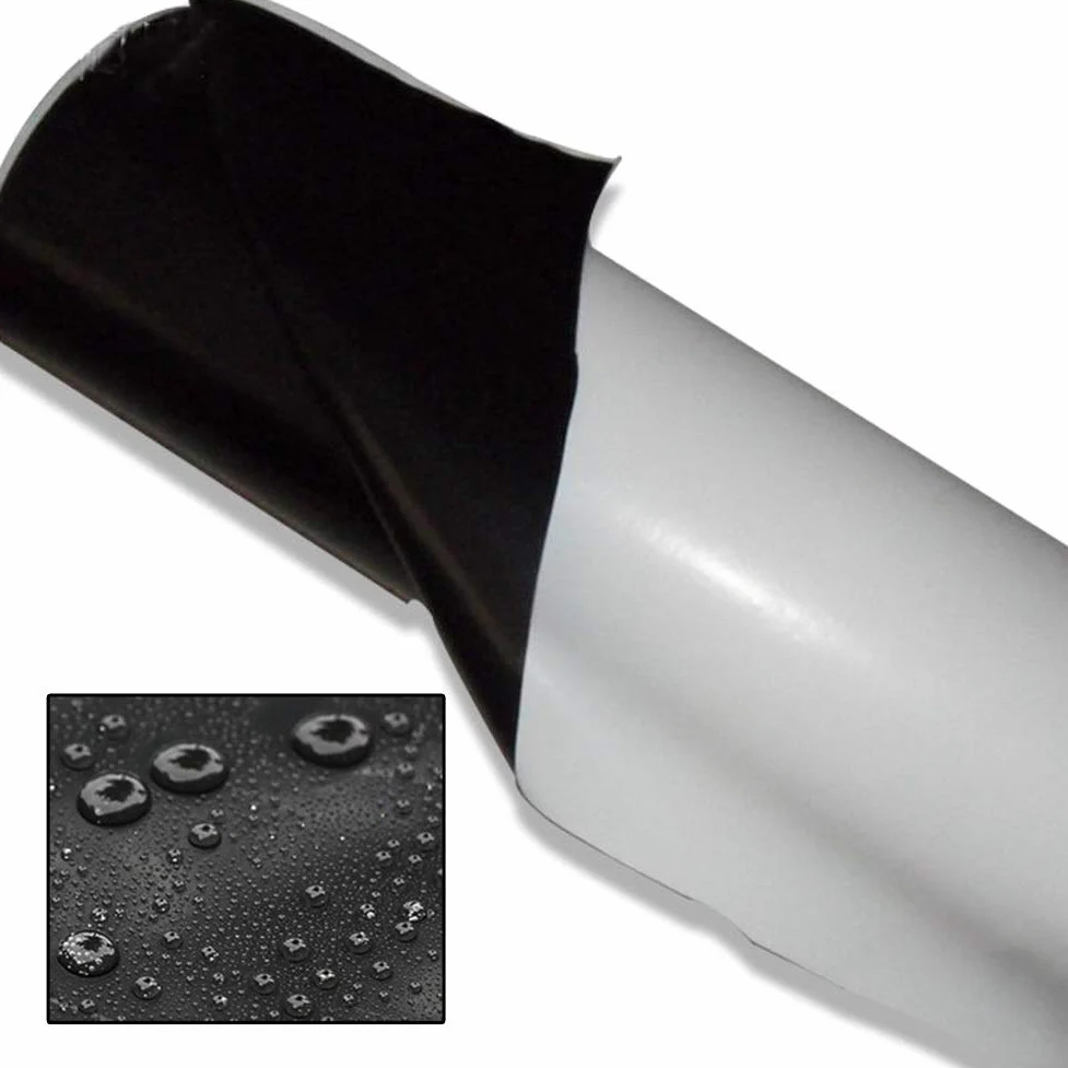 Película de ensilaje resistente a pinchazos para invernadero de estanques agrícolas, revestimiento flexible para estanques, membrana de PVC blanco y negro de 0,12 mm de grosor, antifugas