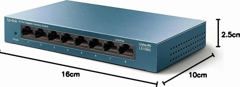 TP-Link LS108G Switch 8 Puertos Gigabit Ethernet con Carcasa Metálica