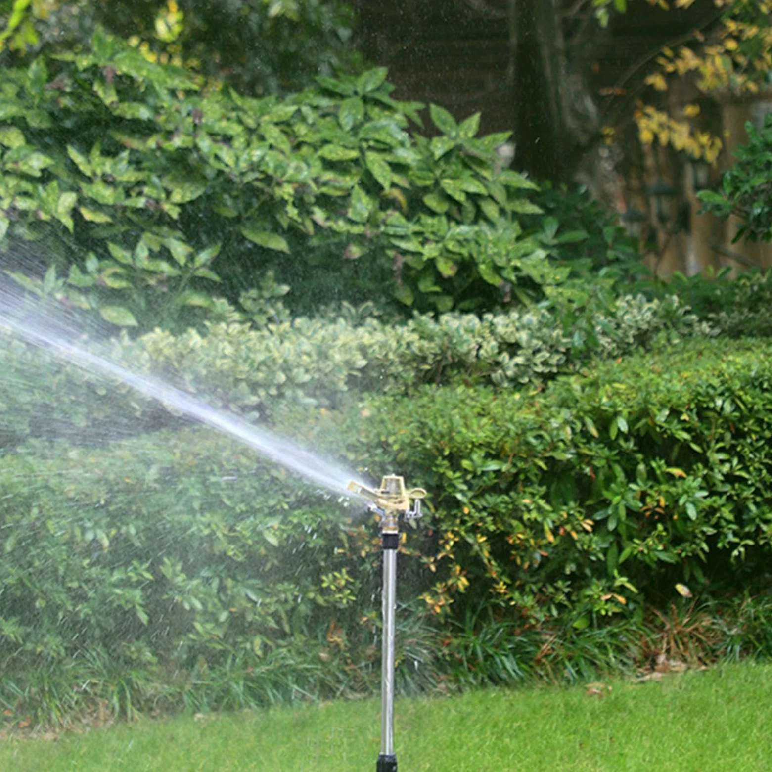 Trípode de riego de jardín, soporte ajustable para aspersor de agua, base estable, diseño de riego de 360 grados, herramienta de riego eficiente para césped y jardines