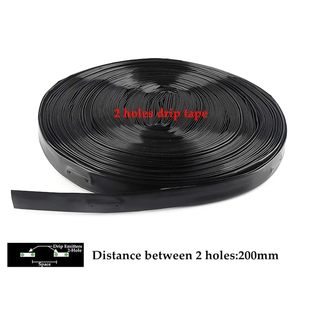 Cinta de riego por goteo para plantas. Sistema de riego por goteo con manguera de riego por goteo de lluvia(Space 30cm,16mm 100m)