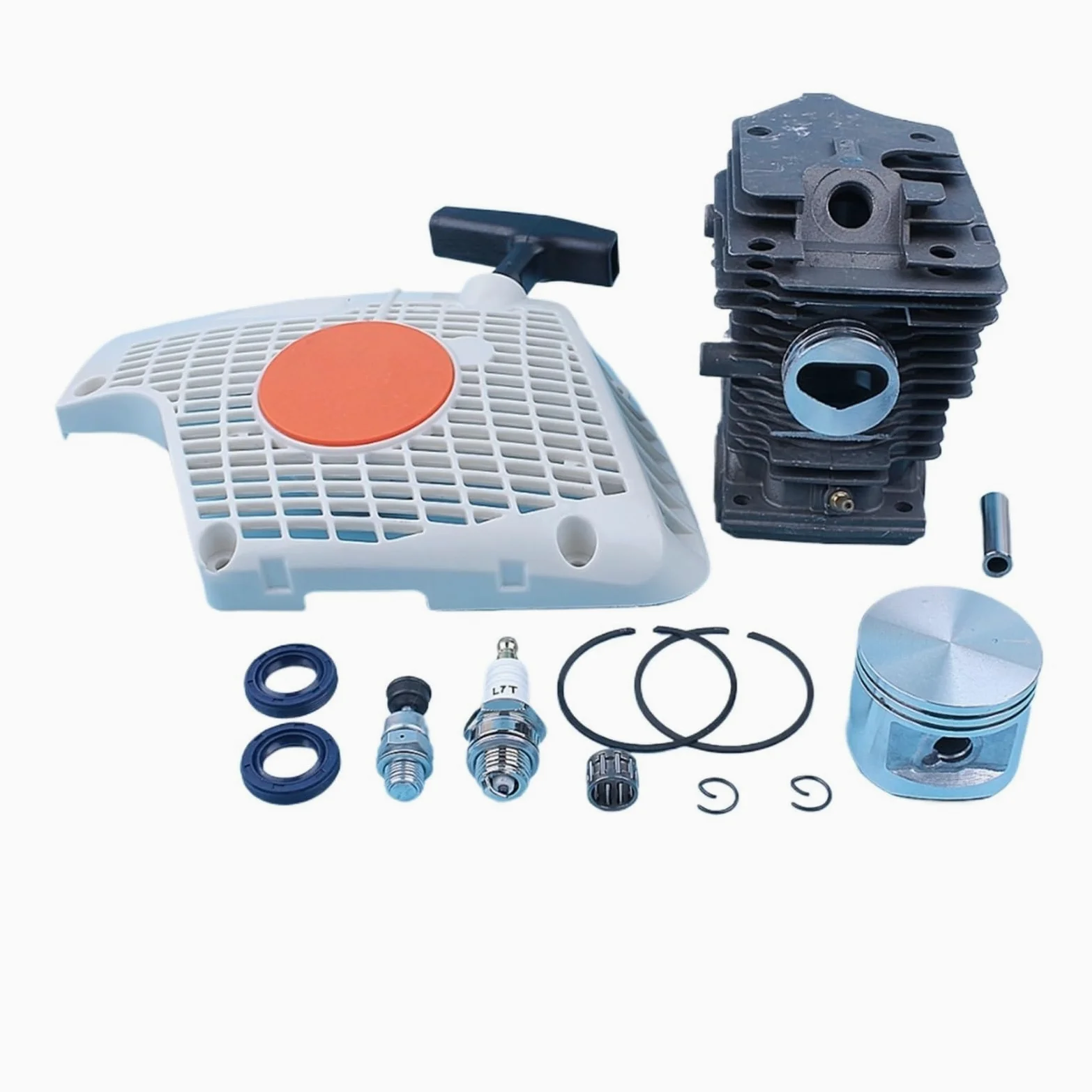 Kit de cojinete de sello de aceite de arranque de retroceso de pistón de cilindro de 46mm, for piezas de repuesto de motosierra STIHL, MS270 MS280 MS280C Kit de sello de aceite para motosierra