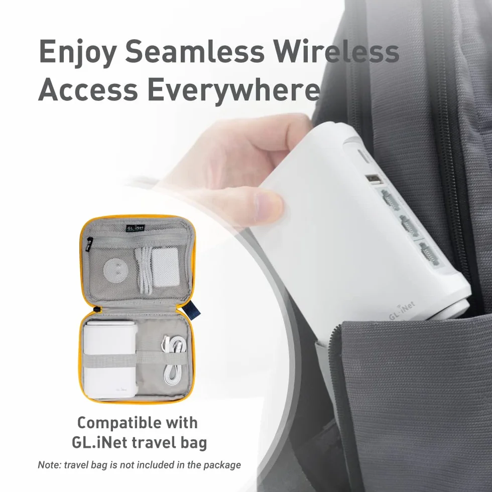GL.iNet GL-SFT1200 Opal Portable WiFi Travel Router, Mini VPN Wireless Router, Dual Band Openwrt Router
