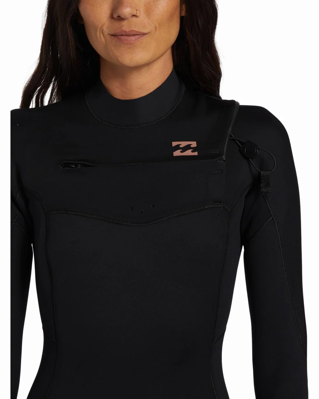 Billabong Traje de Neopreno 3/2 mm Mujer Cremallera Pecho Negro Alta Elasticidad